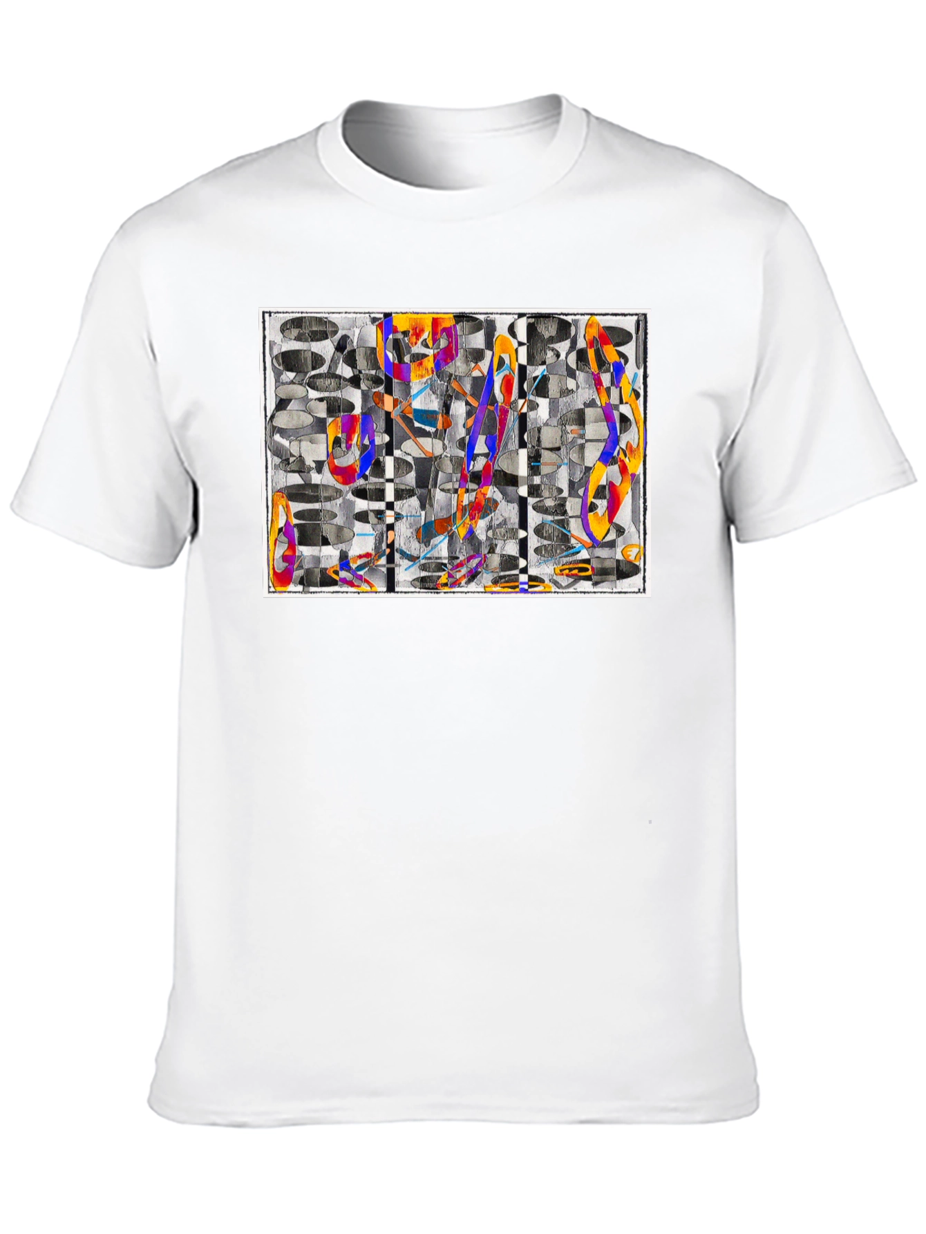 Abstract Art Graphic Tee - Black