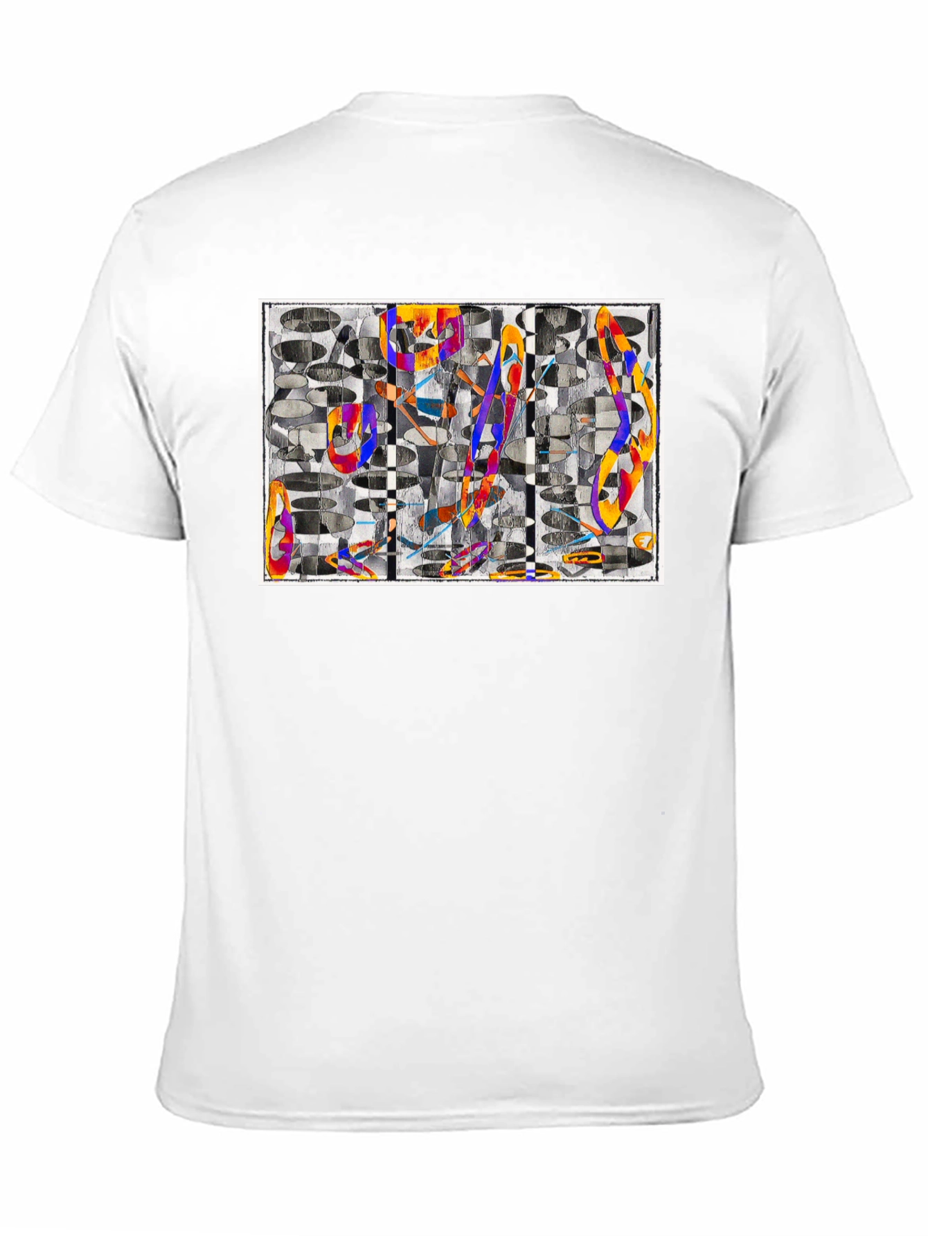 Abstract Art Graphic Tee - Black