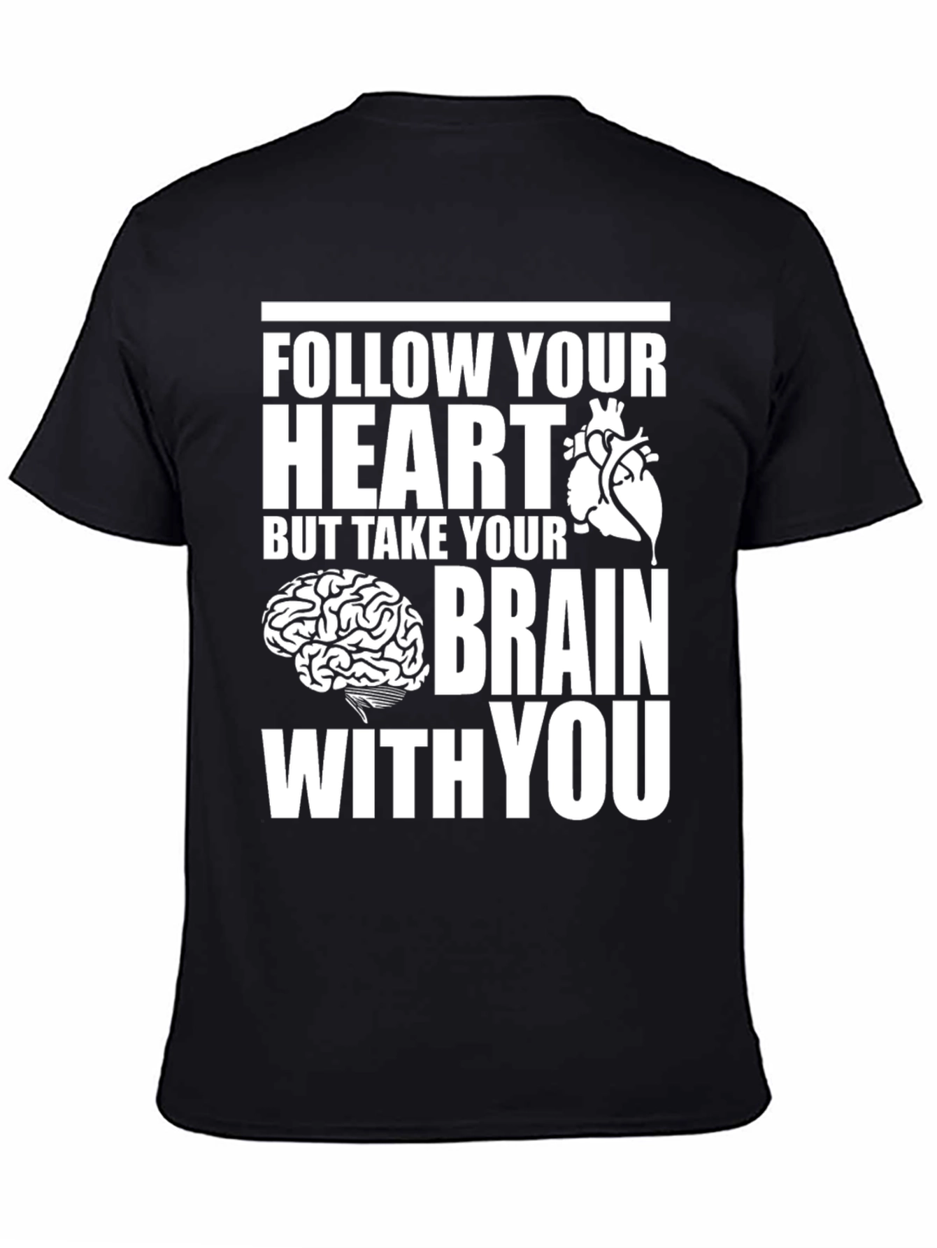 Follow Your Heart Brain Graphic Tee