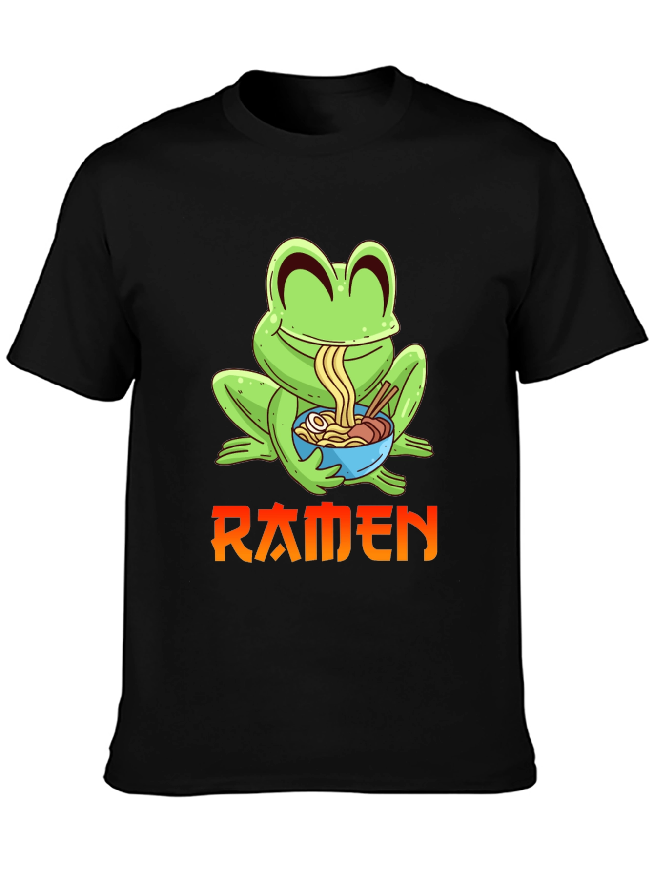 Ramen Frog Graphic Tee - Fun Anime T-Shirt