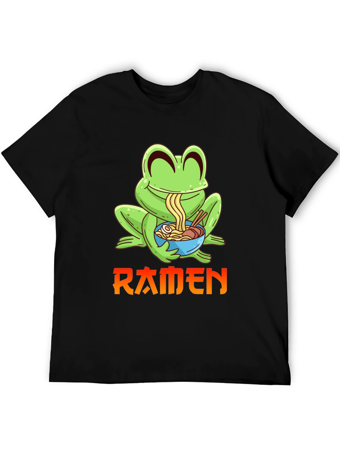 Ramen Frog Graphic Tee - Fun Anime T-Shirt