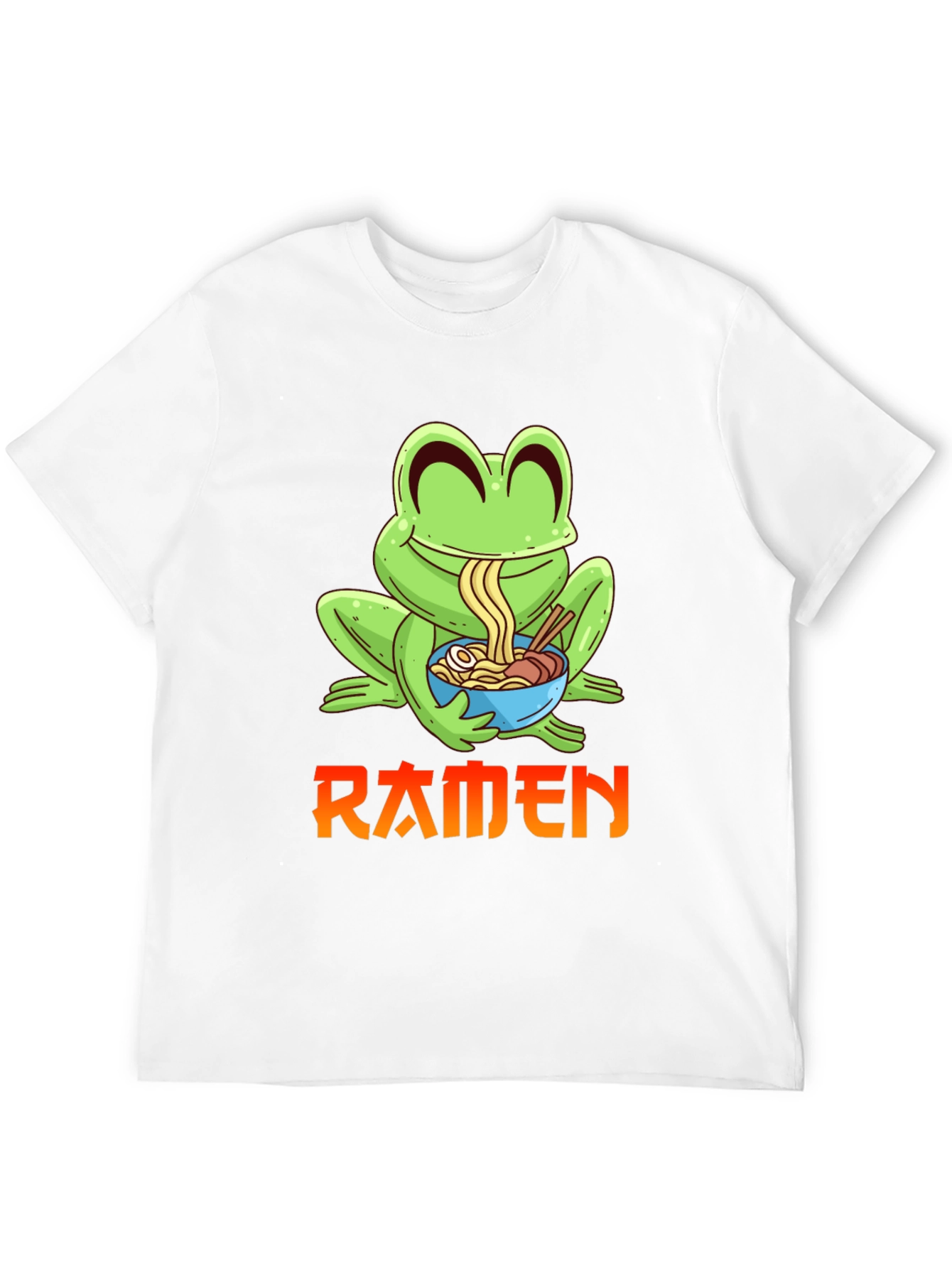 Ramen Frog Graphic Tee - Fun Anime T-Shirt