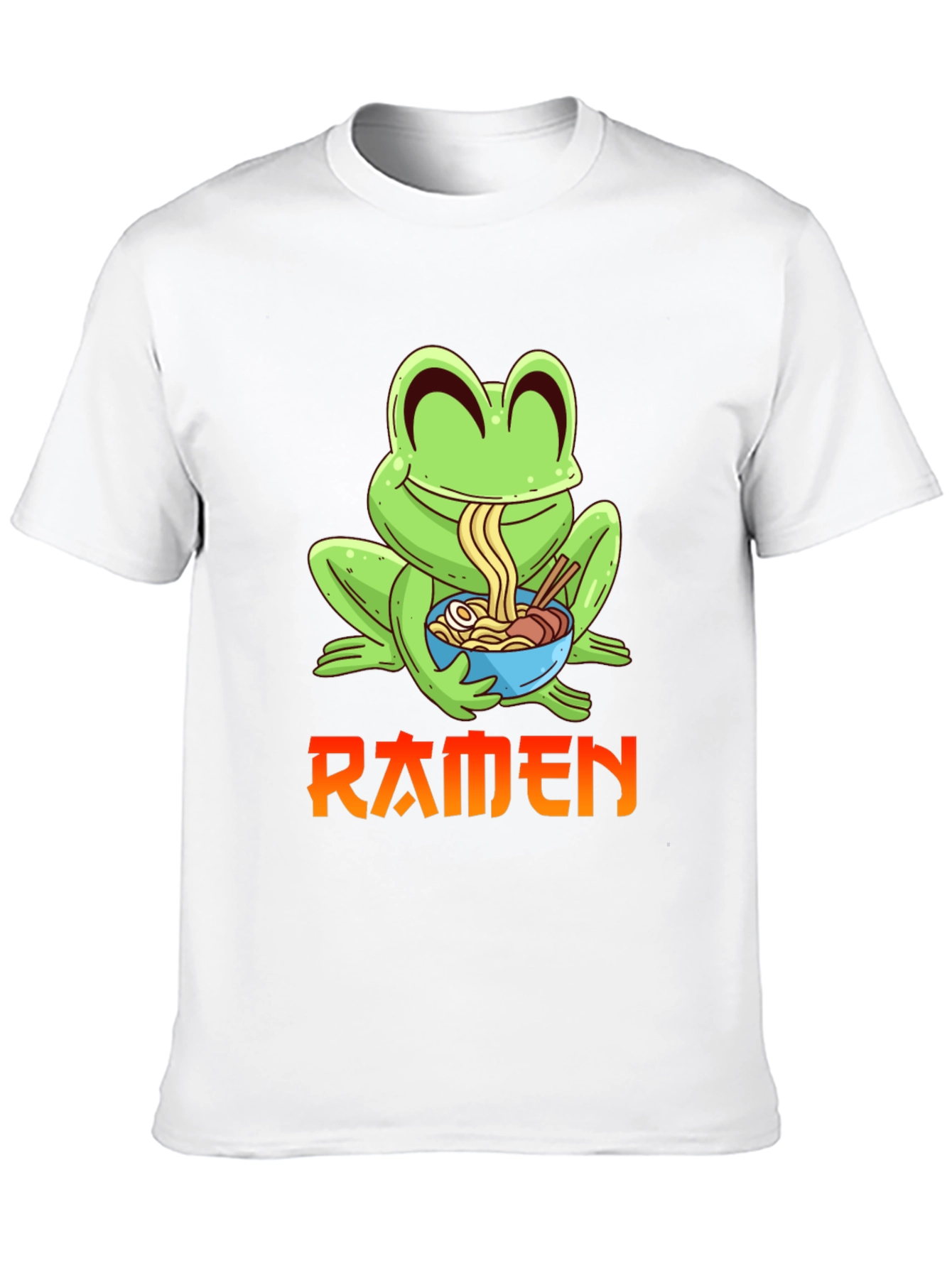 Ramen Frog Graphic Tee - Fun Anime T-Shirt