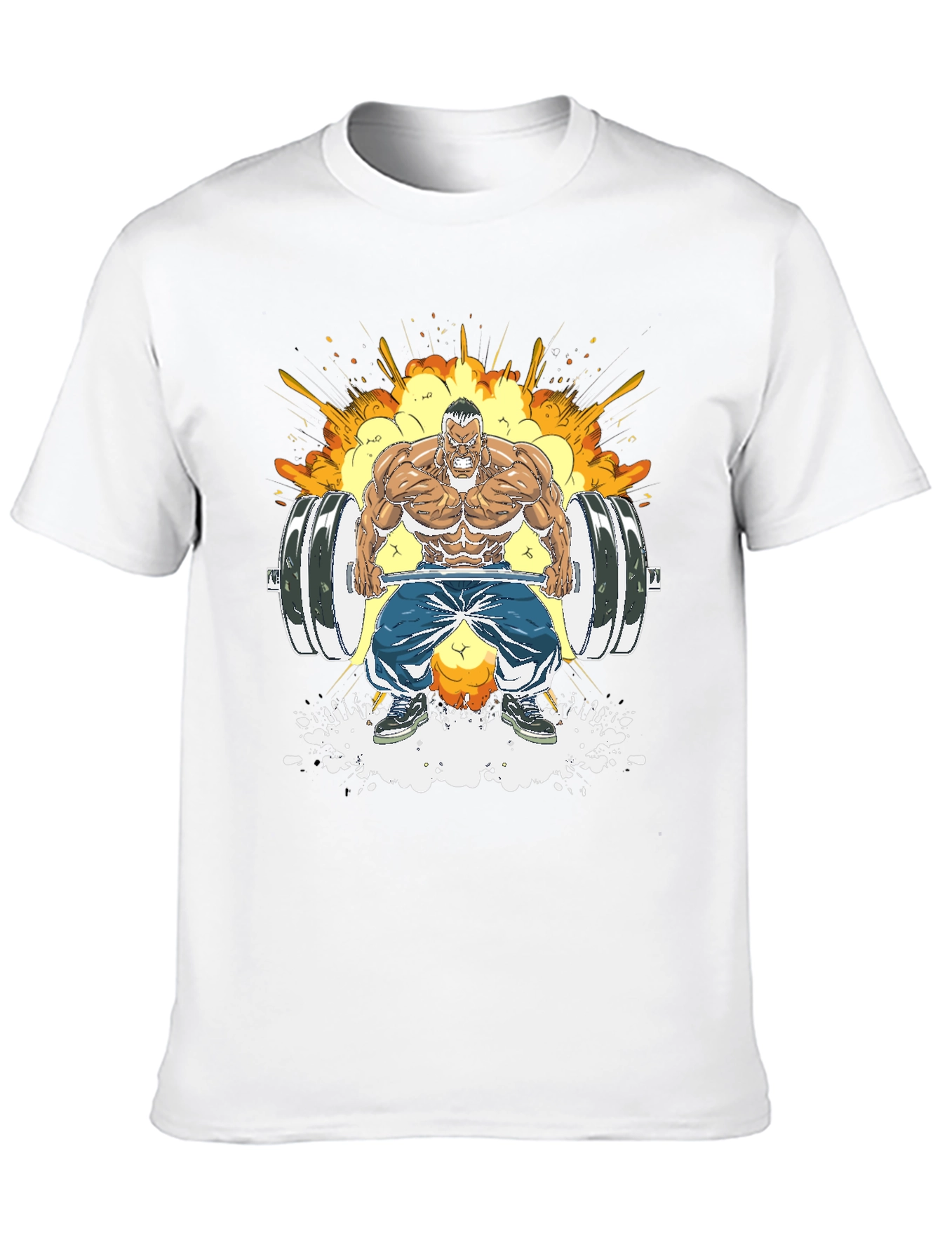 Weightlifting Cartoon Graphic Tee