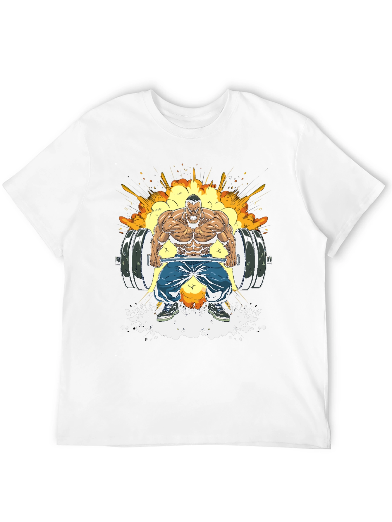 Weightlifting Cartoon Graphic Tee