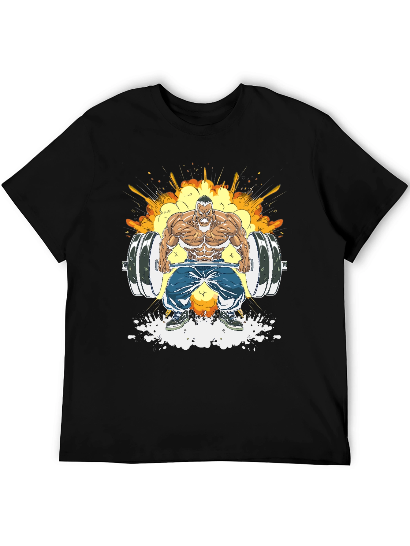 Weightlifting Cartoon Graphic Tee