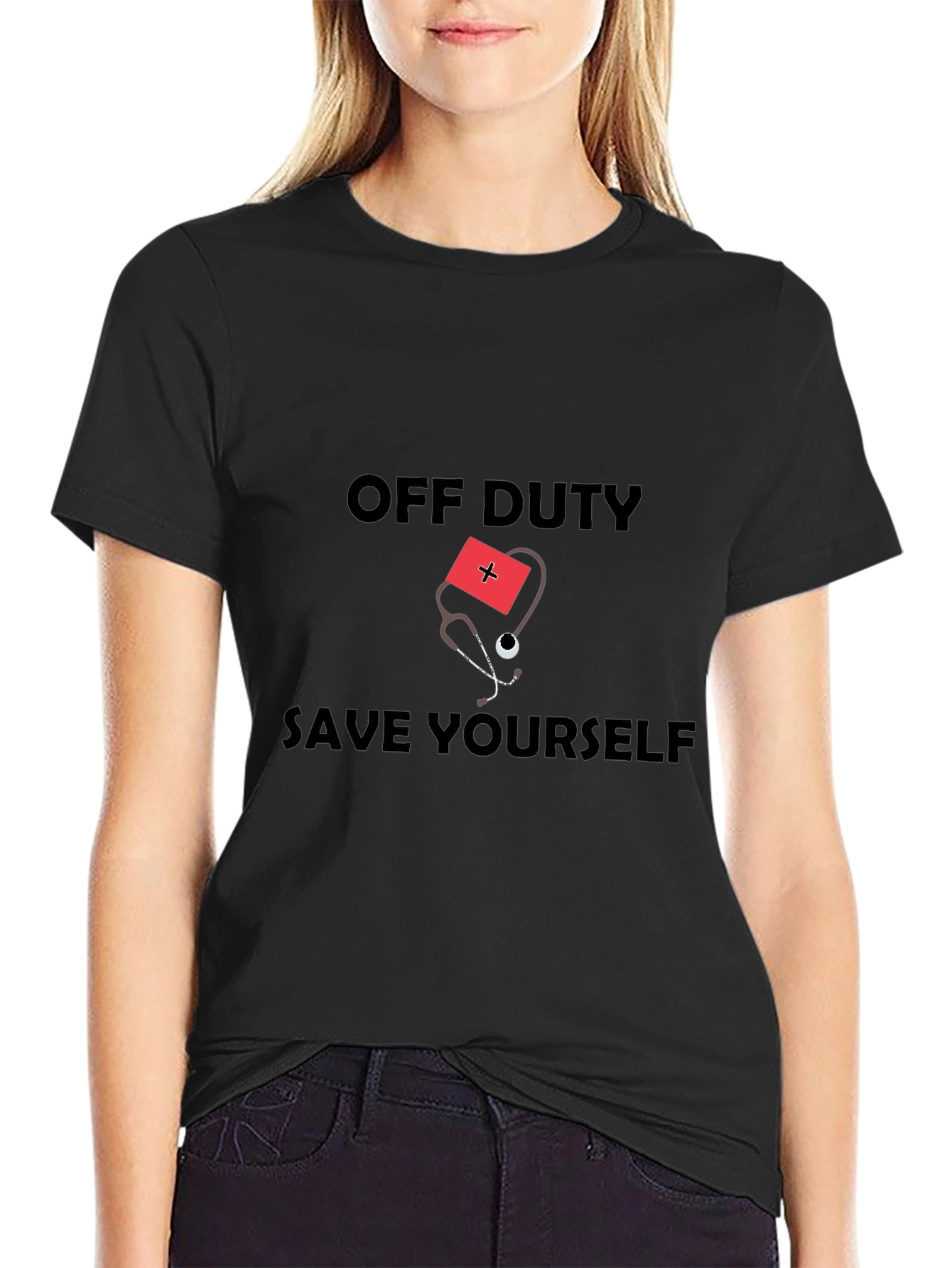 Off Duty Save Yourself Graphic Tee