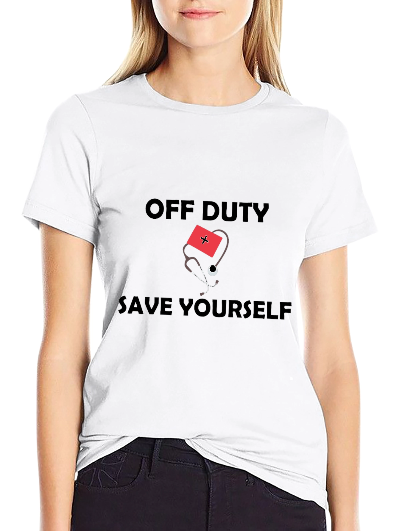 Off Duty Save Yourself Graphic Tee