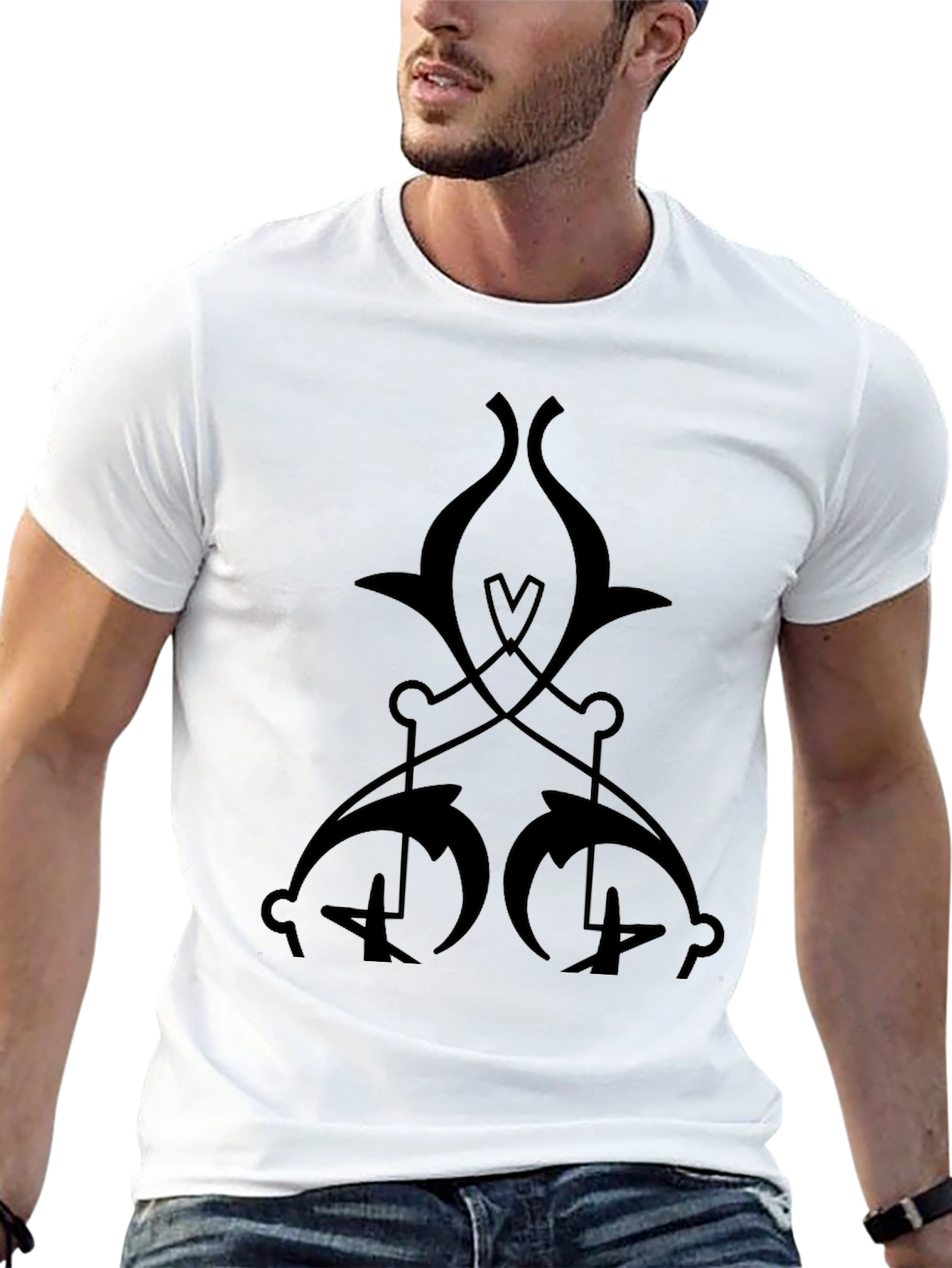 Stylish Black Graphic Tee - Unique Design