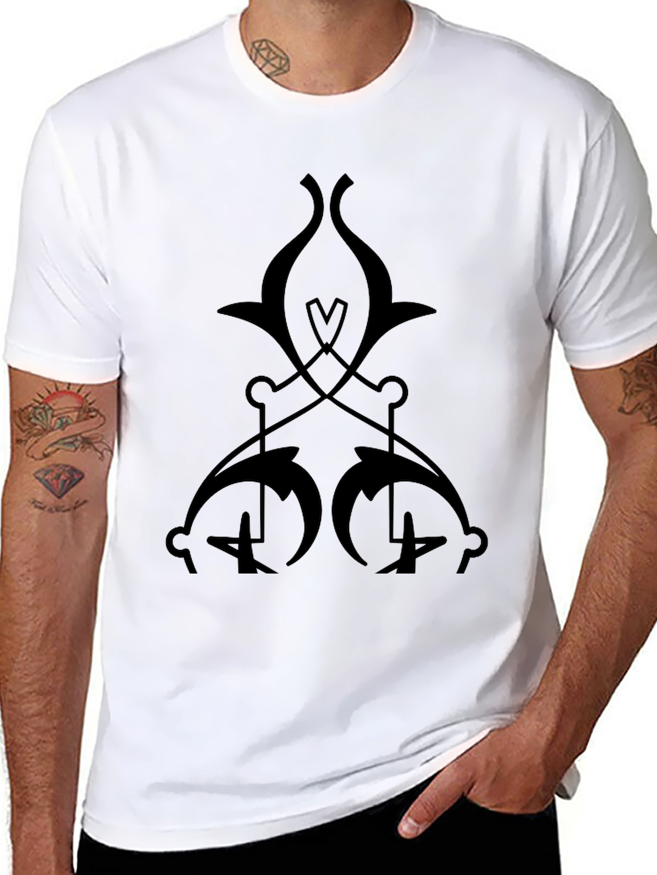 Stylish Black Graphic Tee - Unique Design