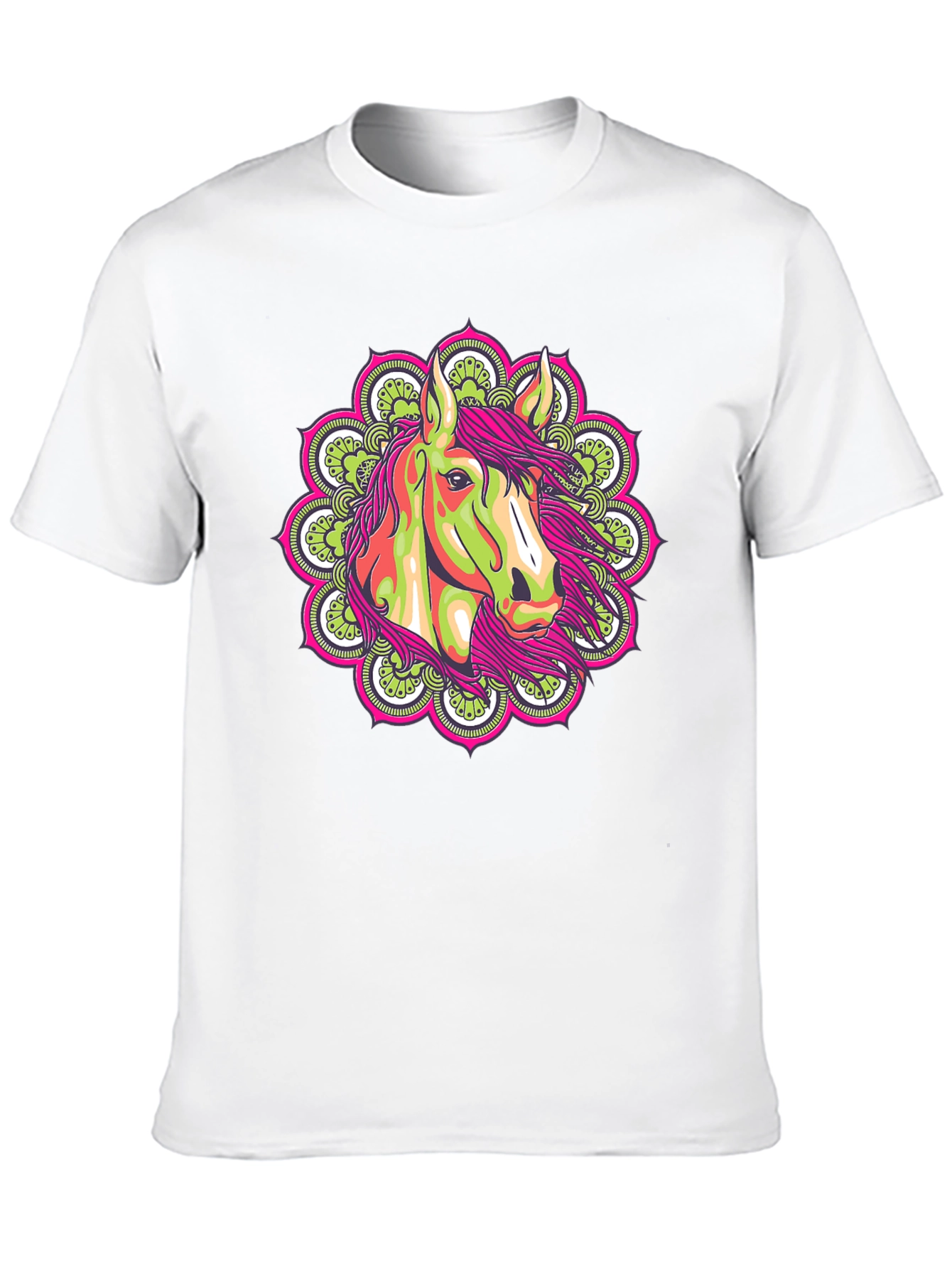 Horse Mandala Graphic Tee - Unique Design