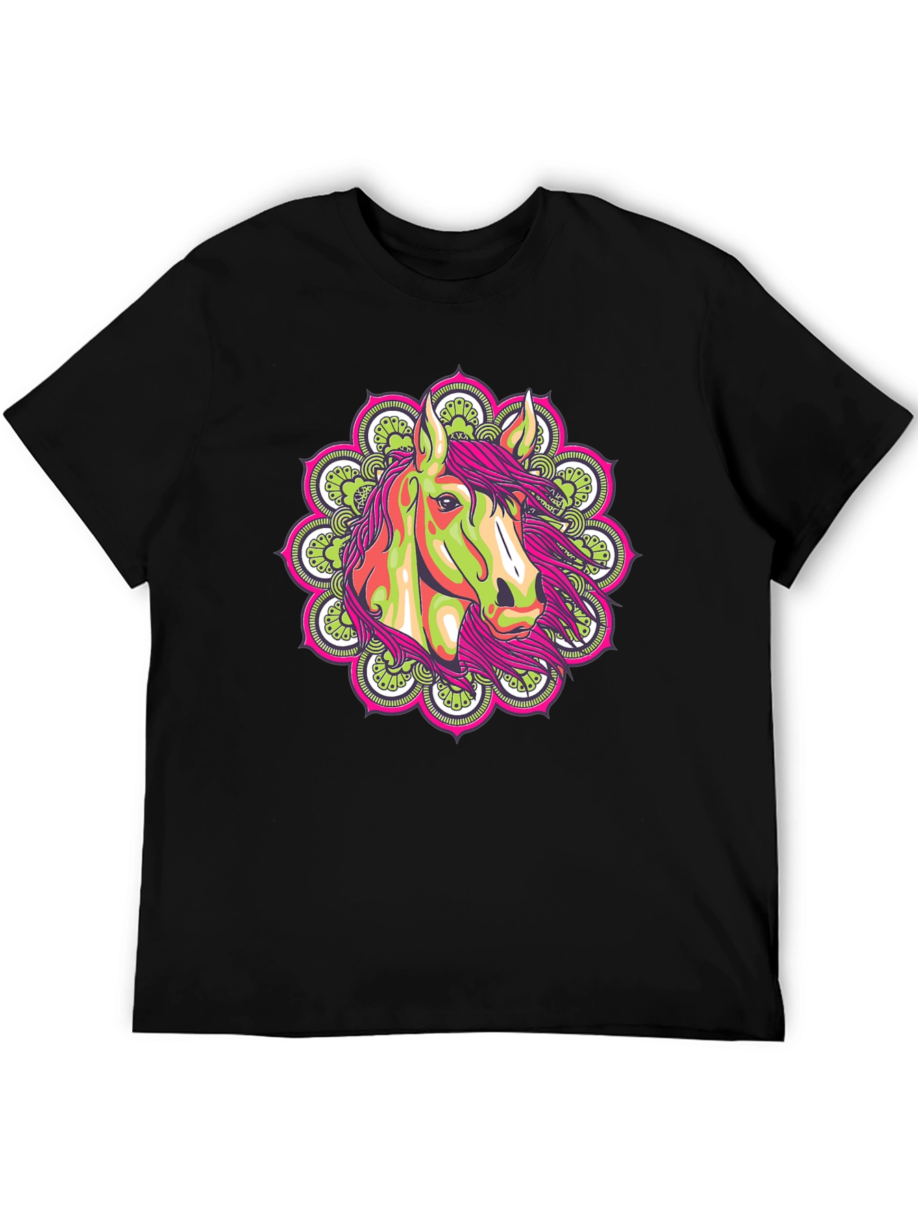 Horse Mandala Graphic Tee - Unique Design