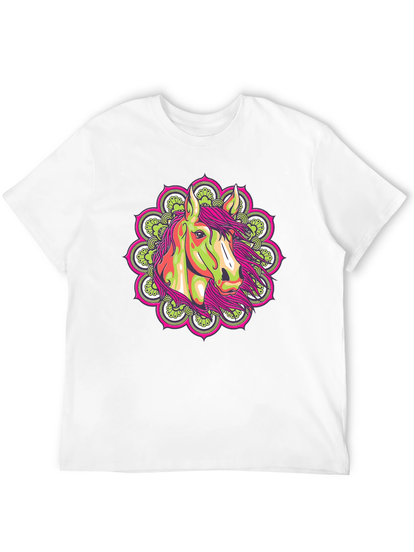 Horse Mandala Graphic Tee - Unique Design