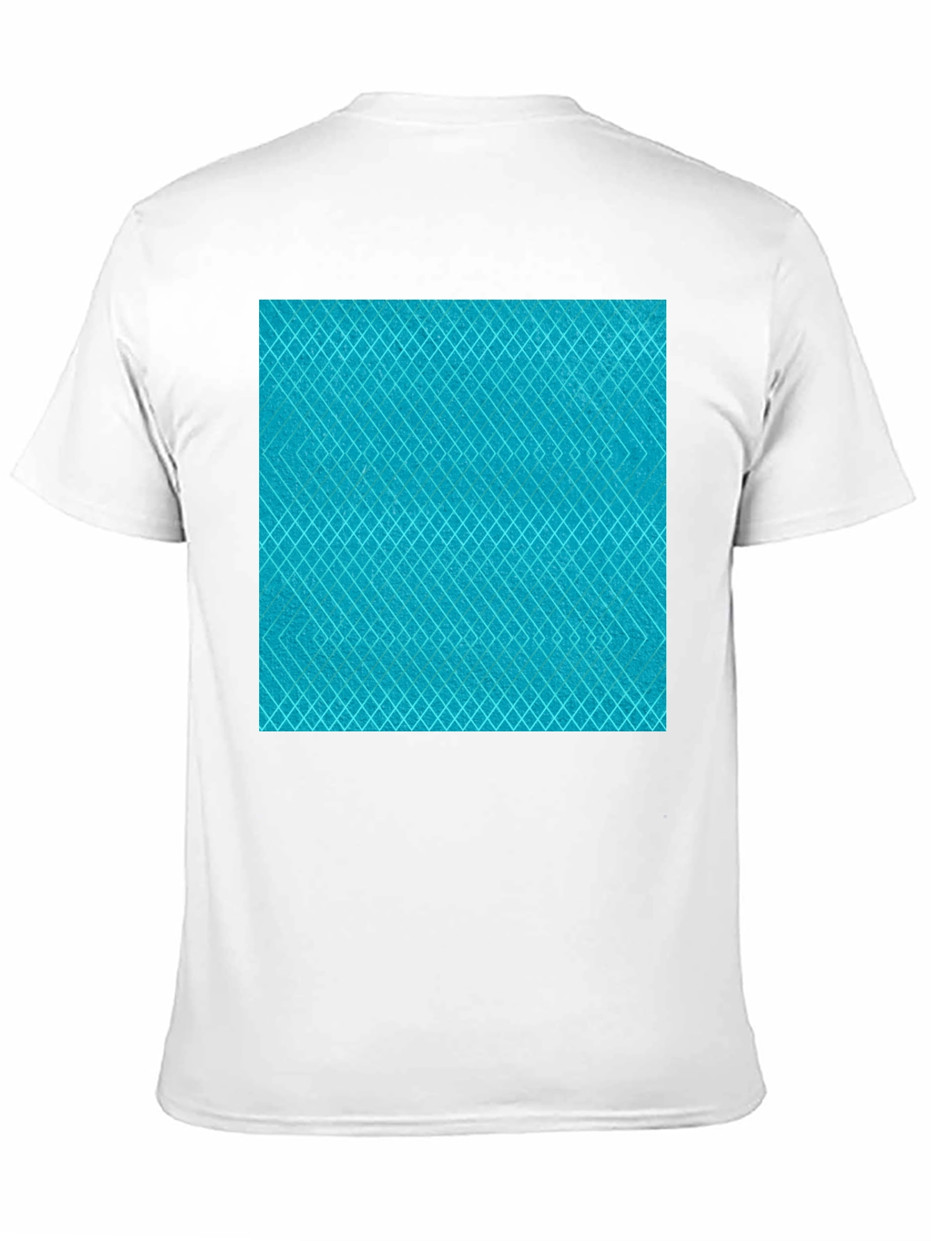 Aqua Diamond Pattern T-Shirt - Modern Casual Style