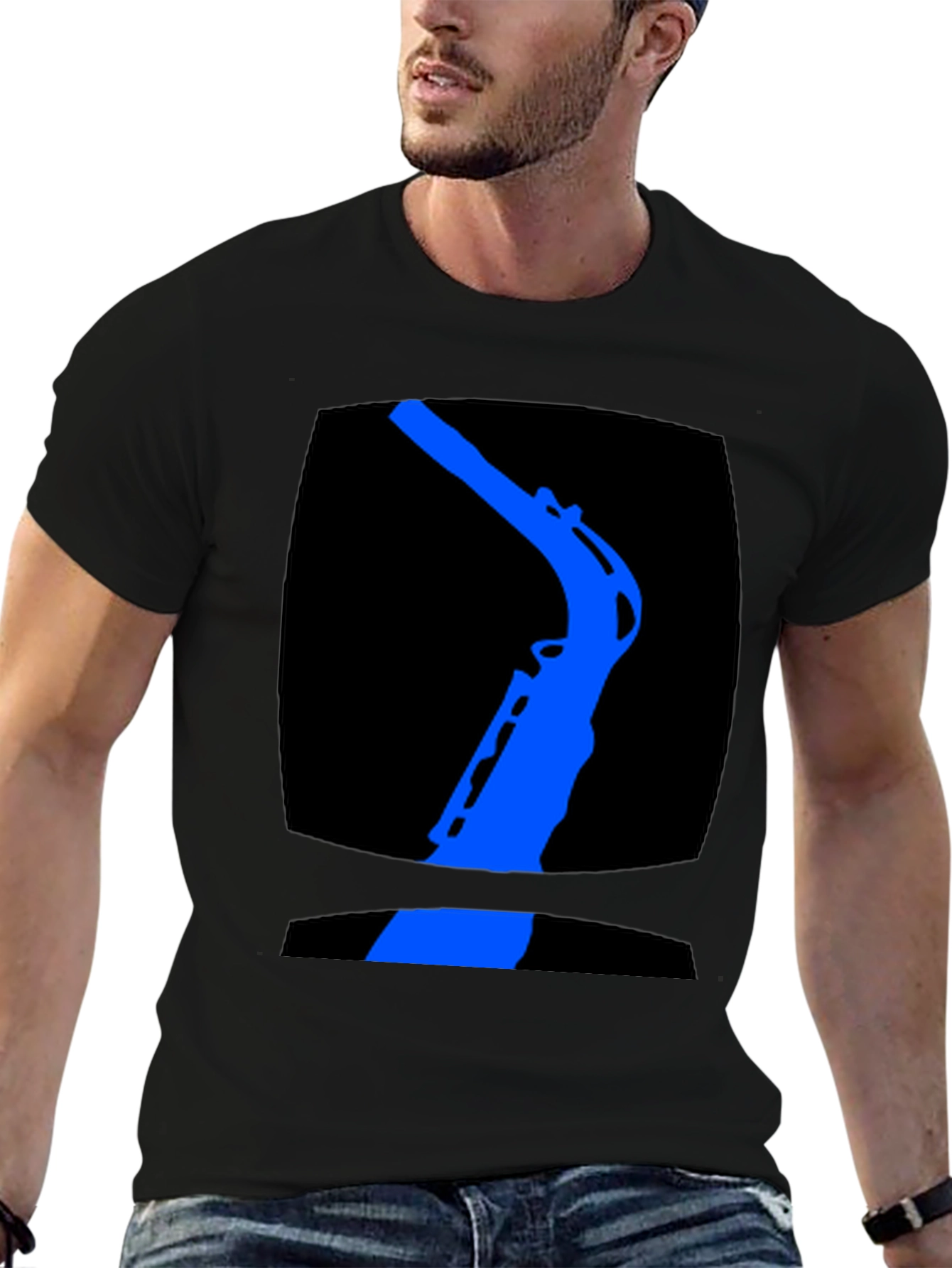 Saxophone Silhouette Graphic Tee