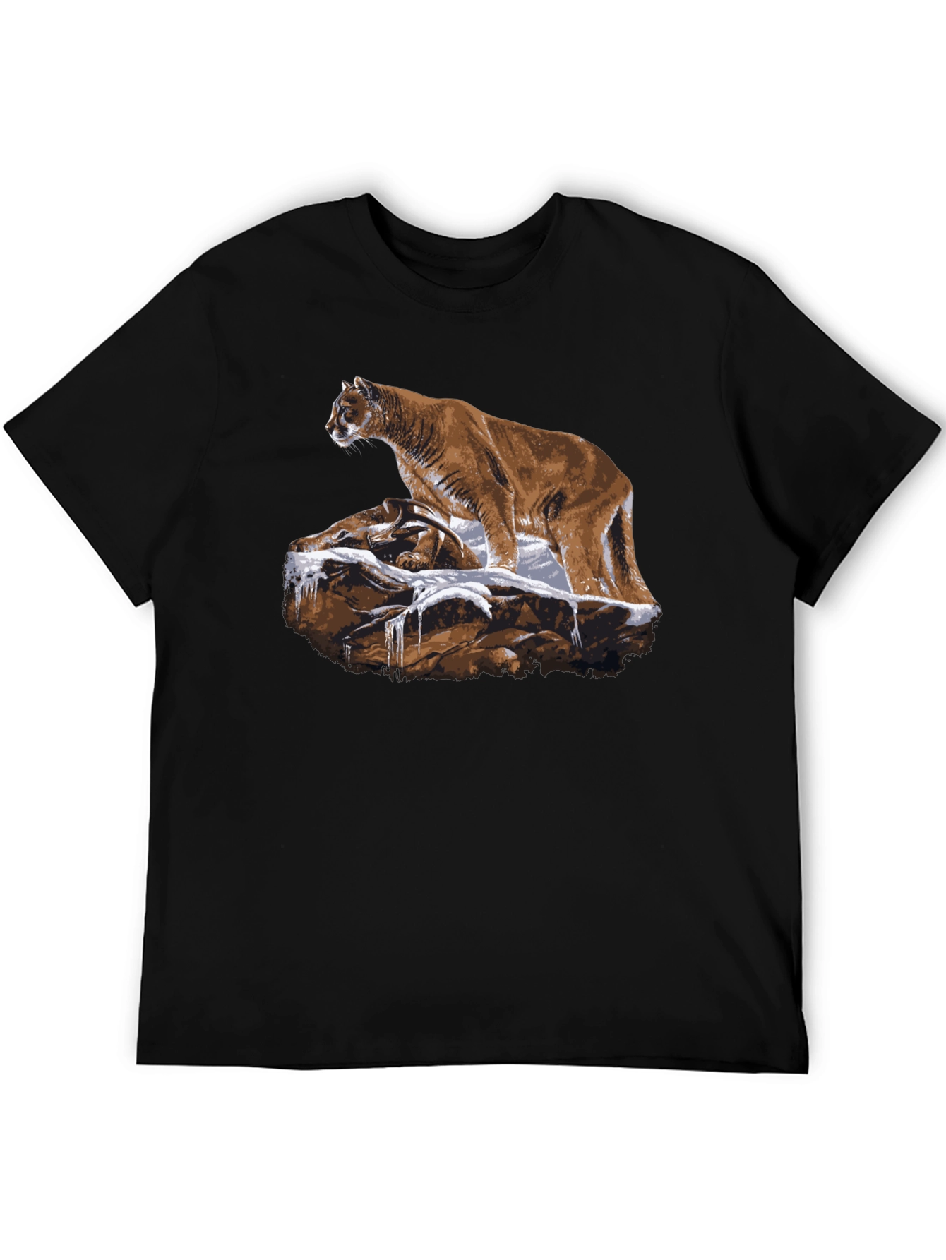 Mountain Lion T-Shirt - Black Graphic Tee