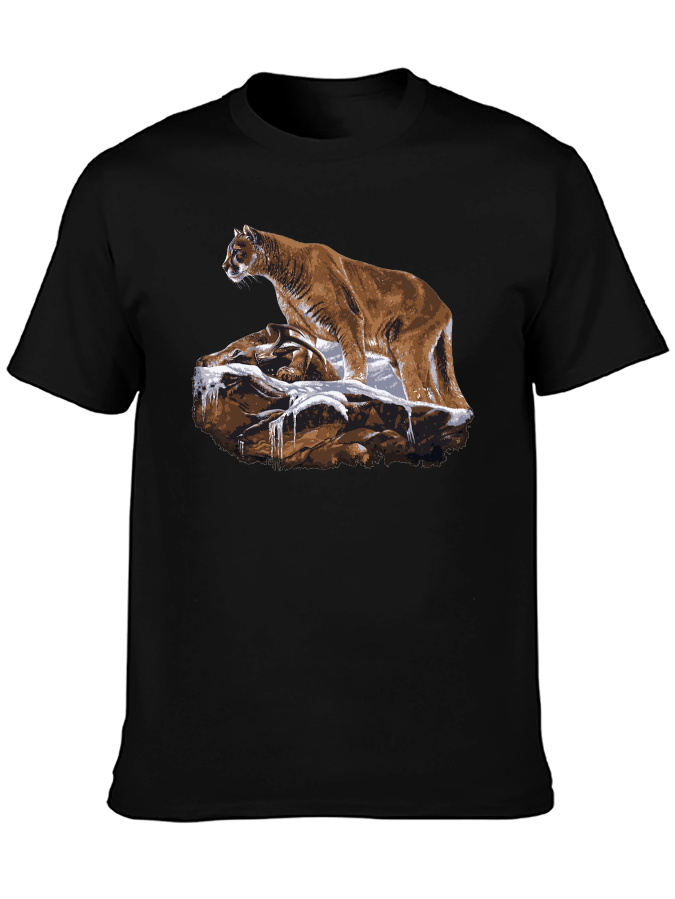 Mountain Lion T-Shirt - Black Graphic Tee