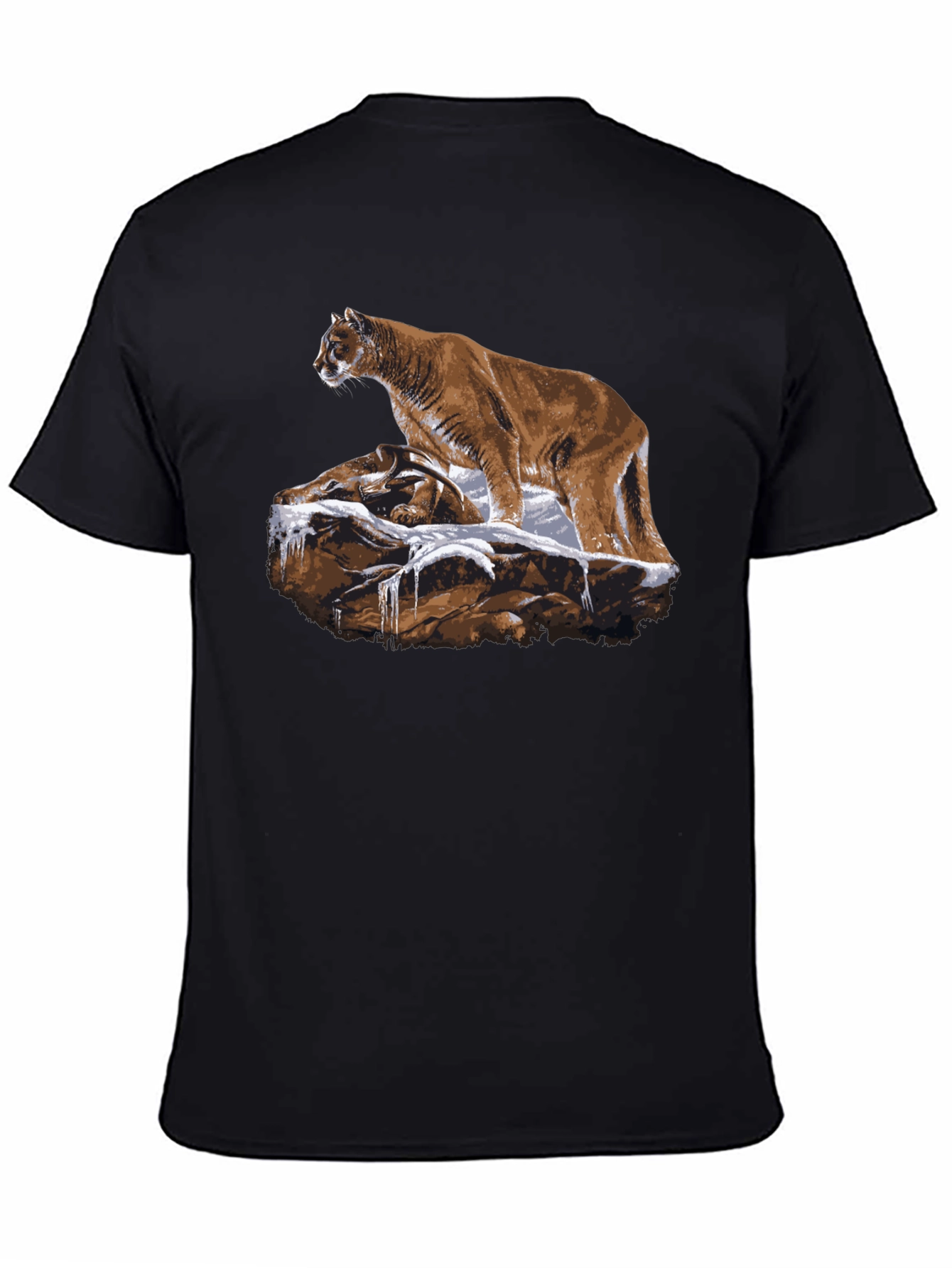 Mountain Lion T-Shirt - Black Graphic Tee