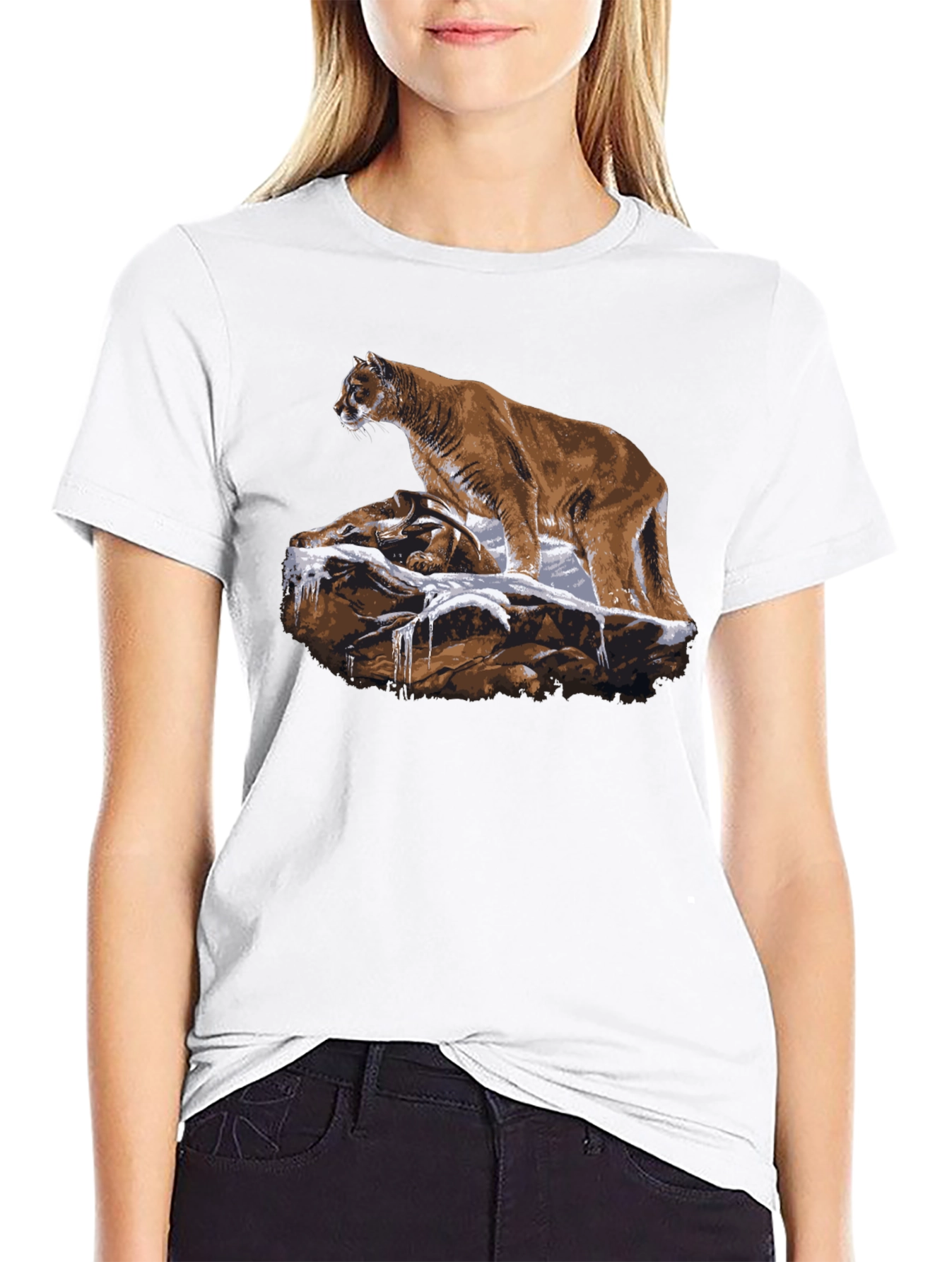 Mountain Lion T-Shirt - Black Graphic Tee
