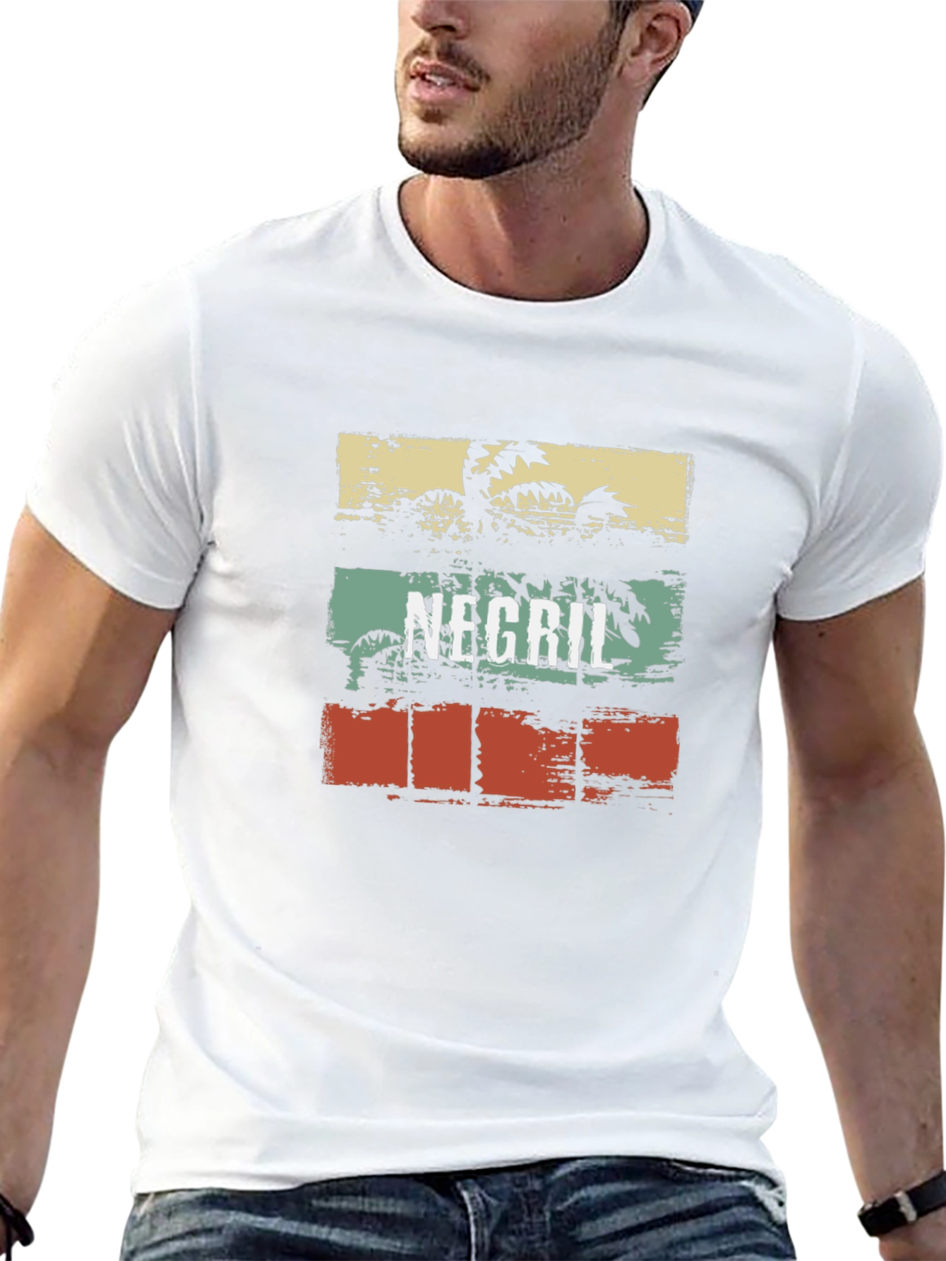 Retro Negril Palm Tree T-Shirt