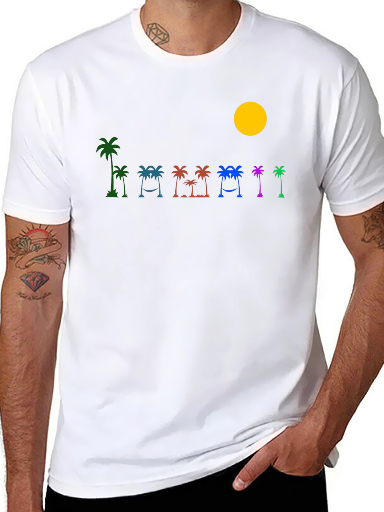 Tropical Palm Tree Graphic T-Shirt