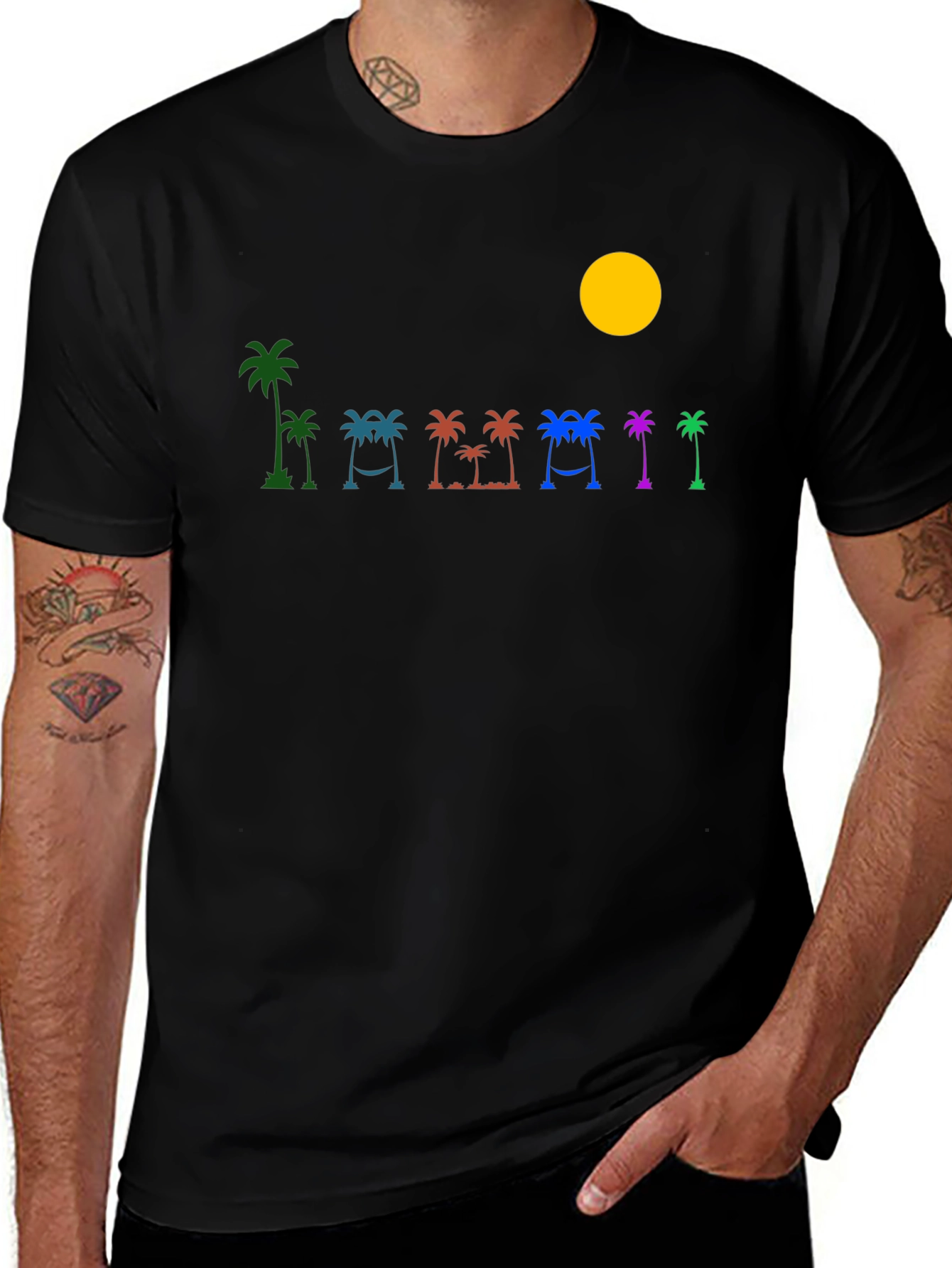 Tropical Palm Tree Graphic T-Shirt