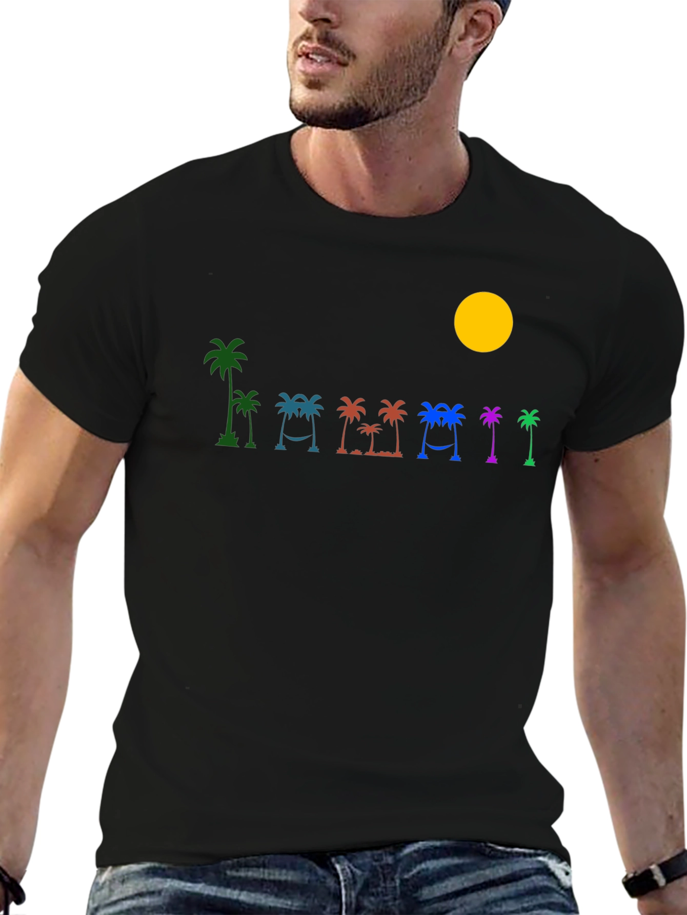 Tropical Palm Tree Graphic T-Shirt