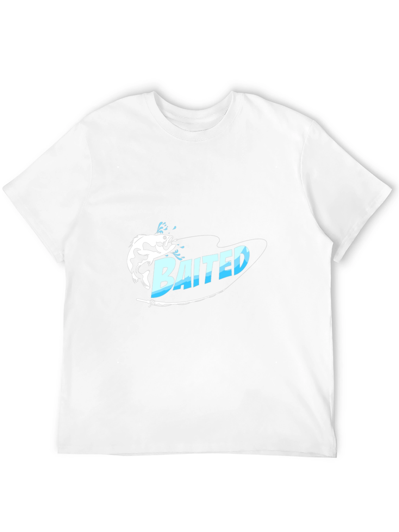Bait Fishing Graphic Tee - Black Cotton T-Shirt
