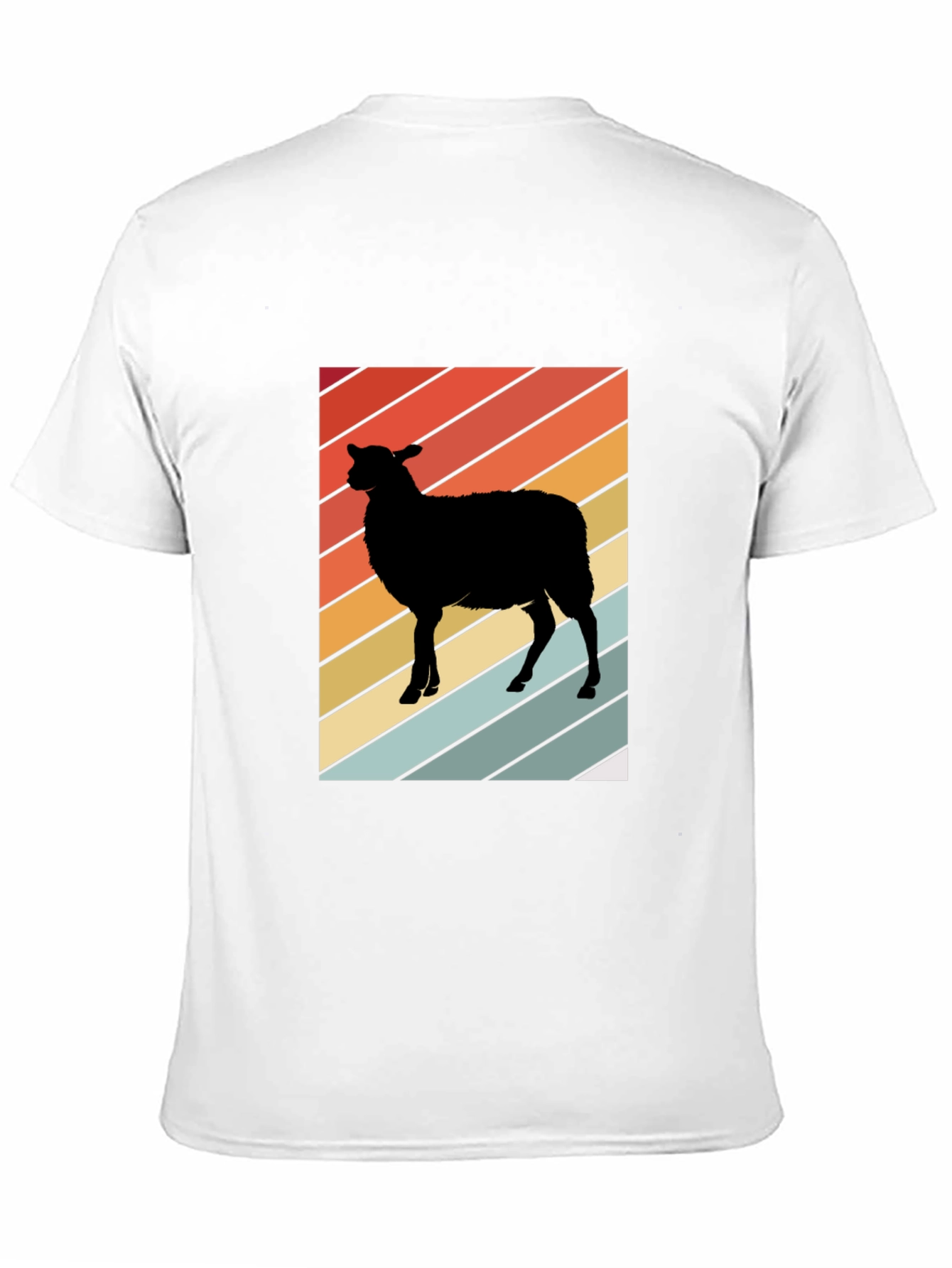Retro Sheep Graphic Tee - Mens Black T-Shirt