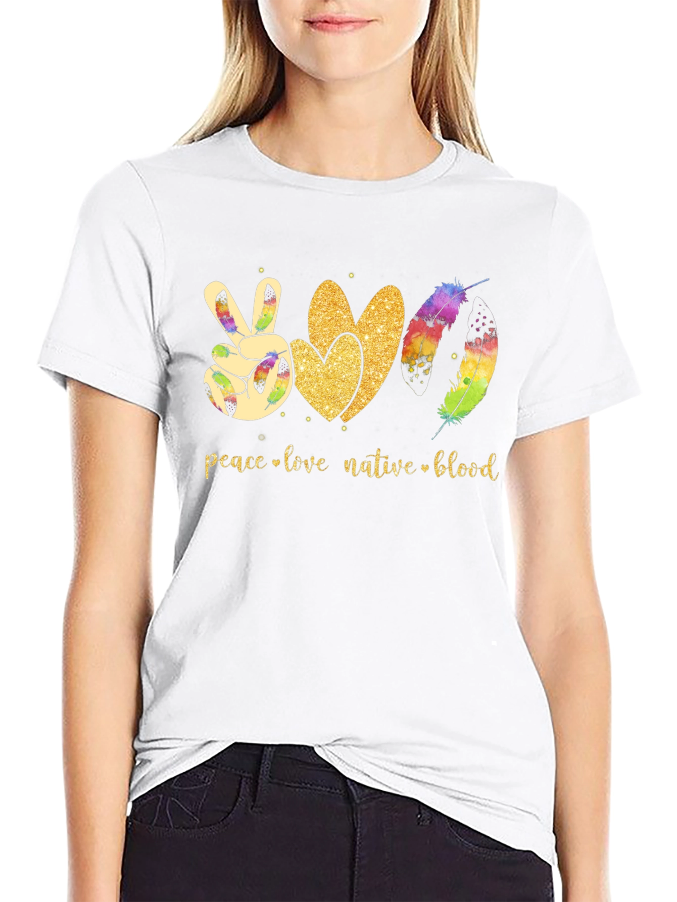 Peace Love Native Blood T-Shirt
