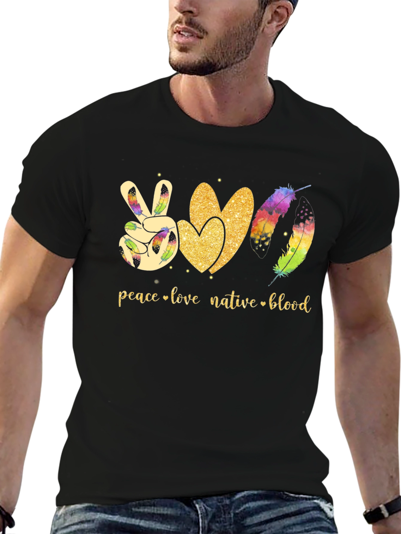 Peace Love Native Blood T-Shirt
