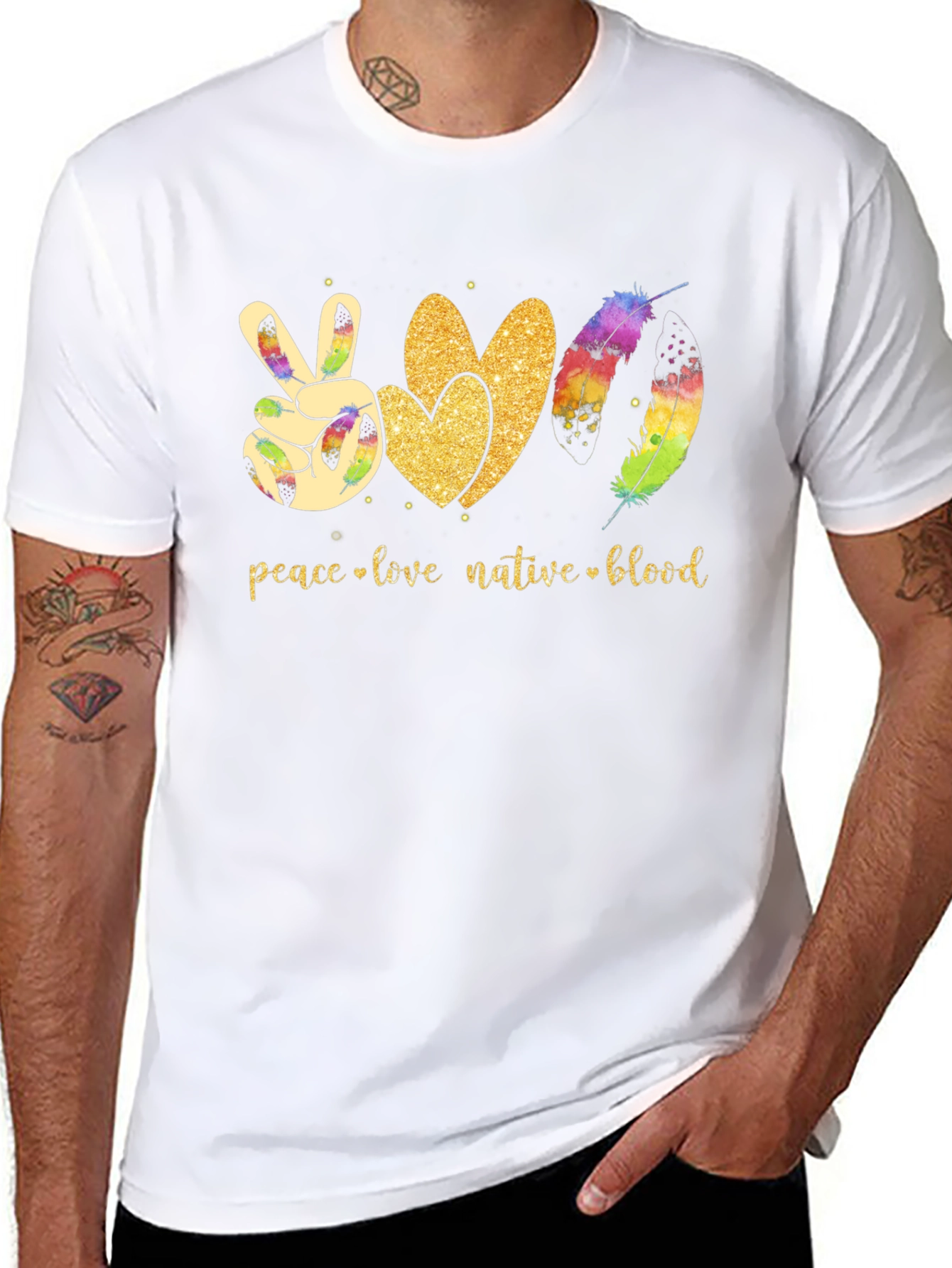 Peace Love Native Blood T-Shirt