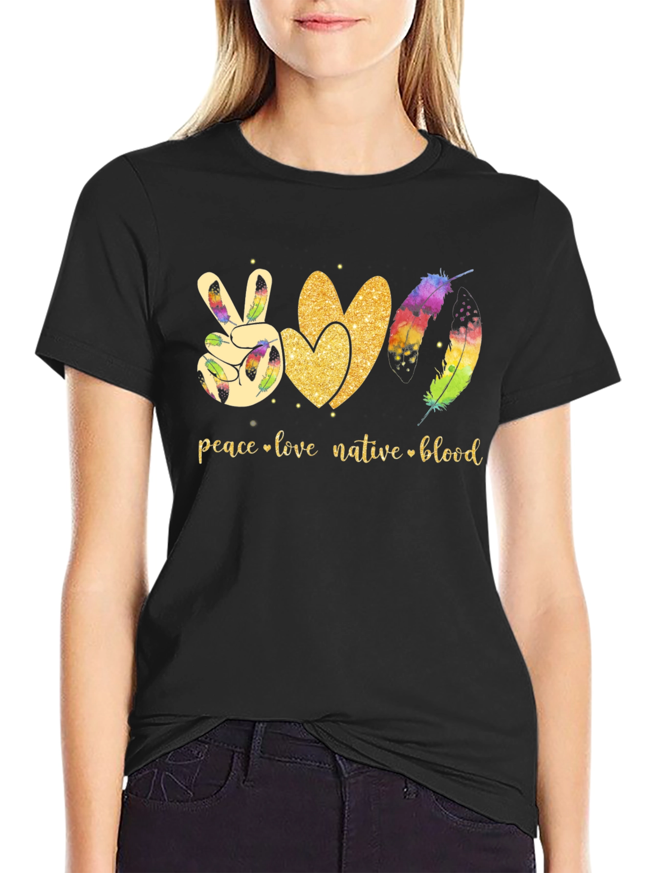 Peace Love Native Blood T-Shirt