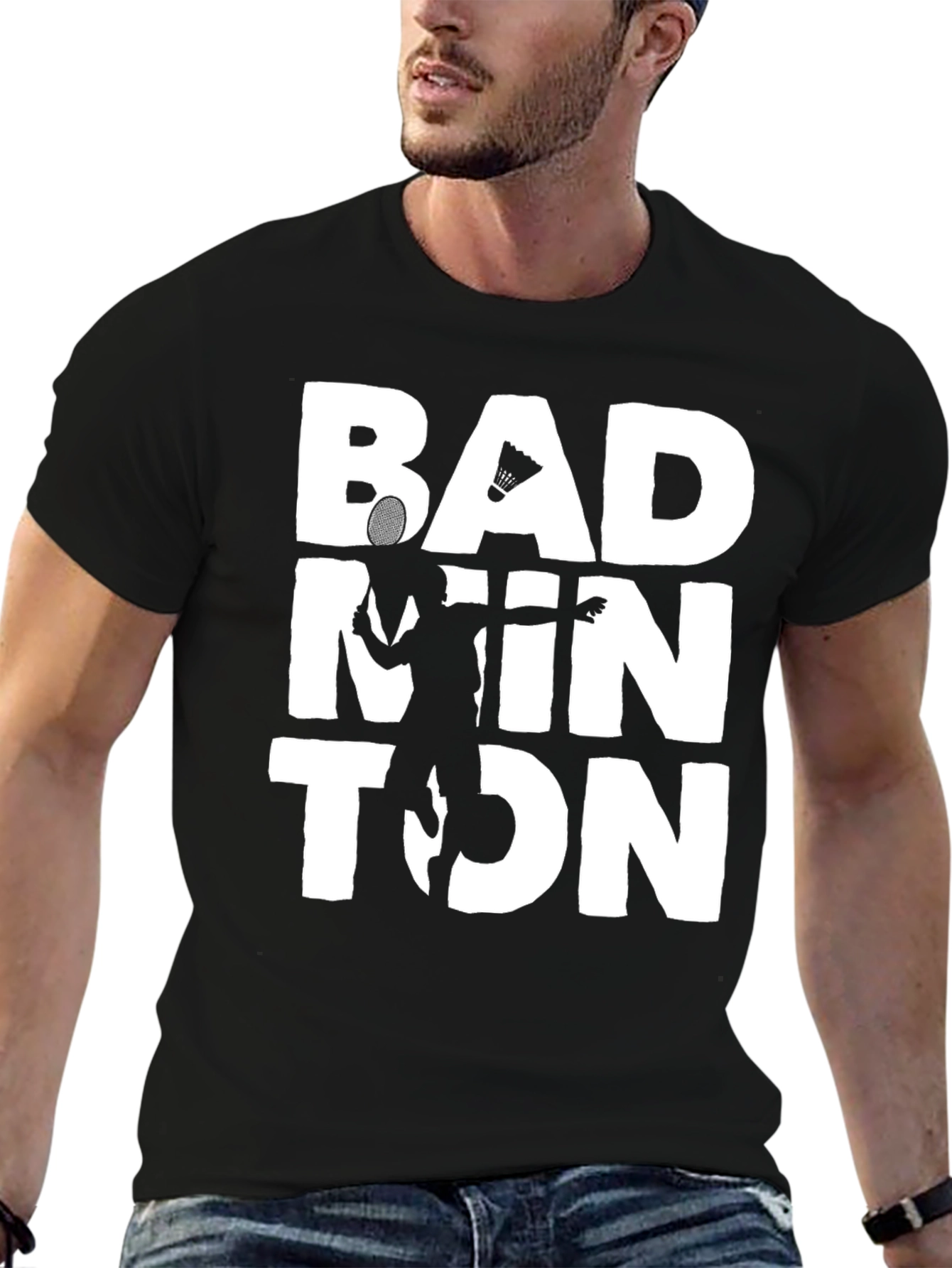 Badminton Graphic Tee - Sporty Style