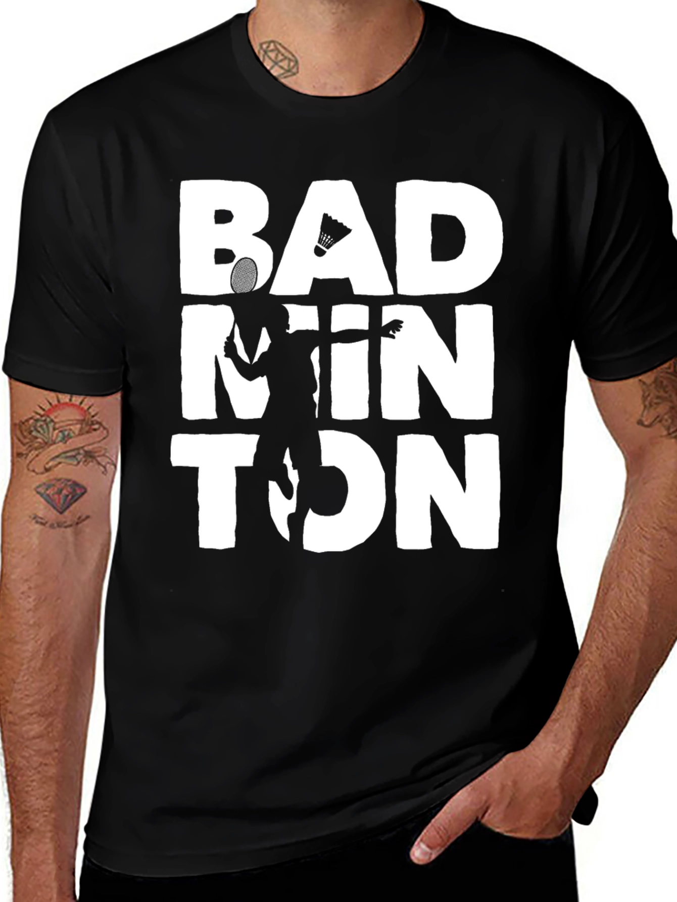 Badminton Graphic Tee - Sporty Style
