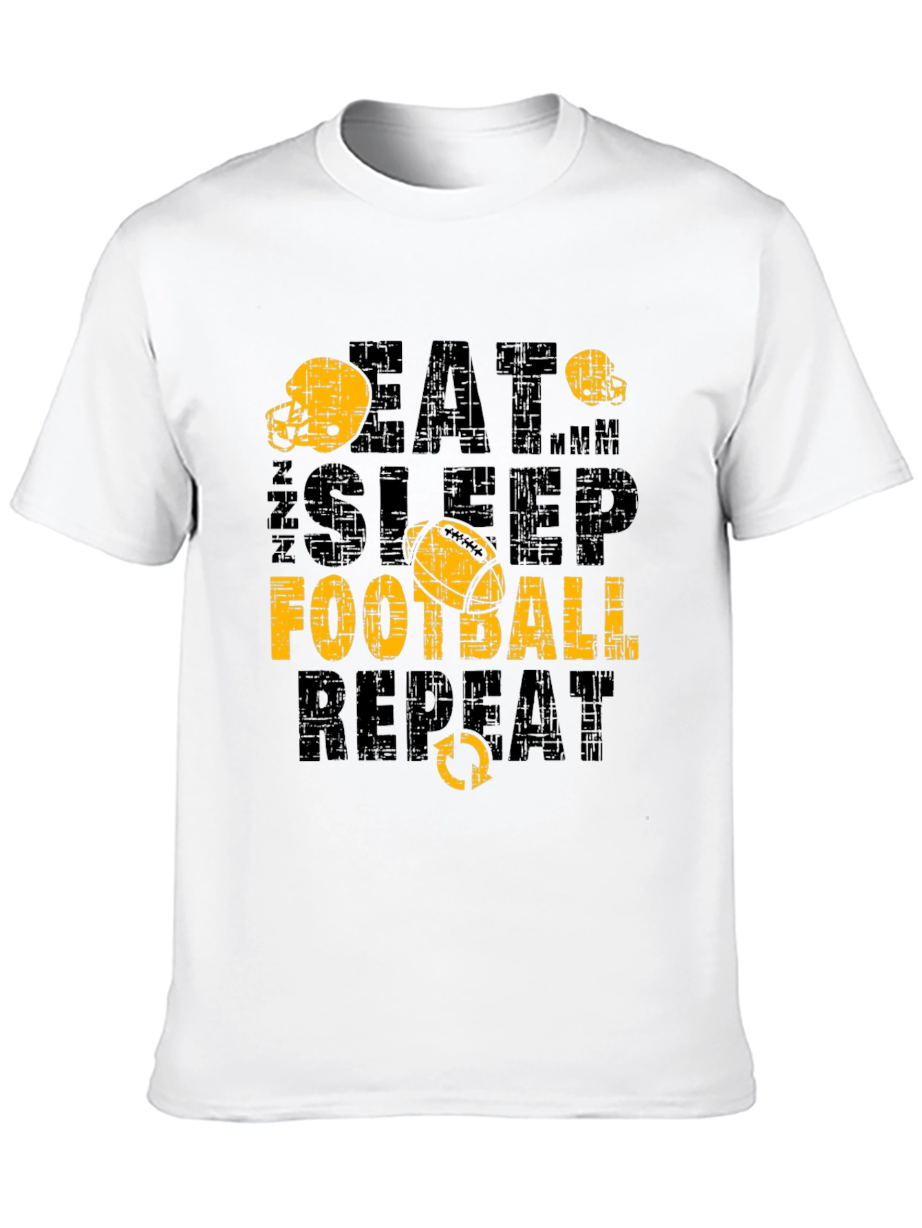 Eat Sleep Football Repeat Mens T-Shirt
