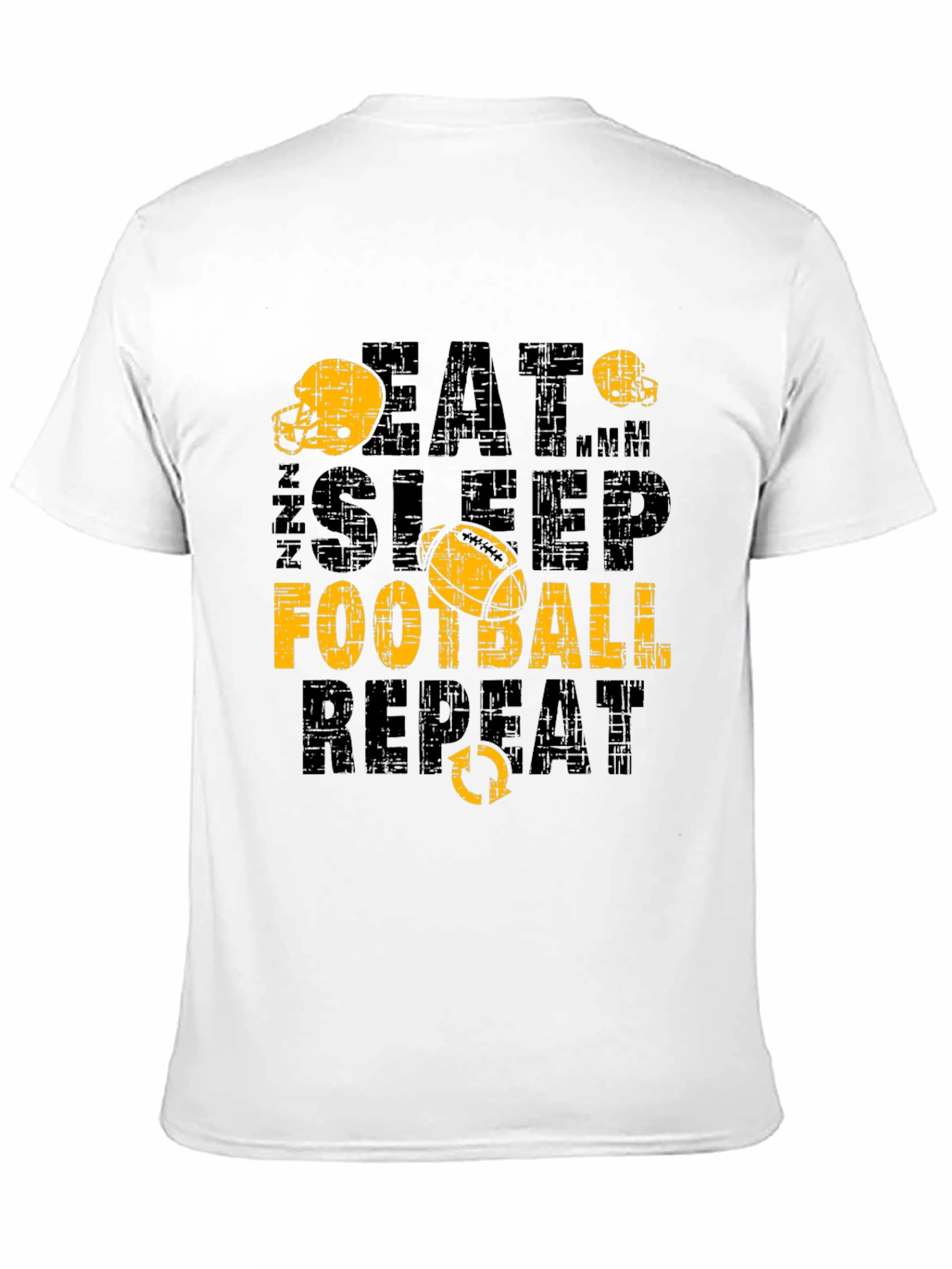 Eat Sleep Football Repeat Mens T-Shirt