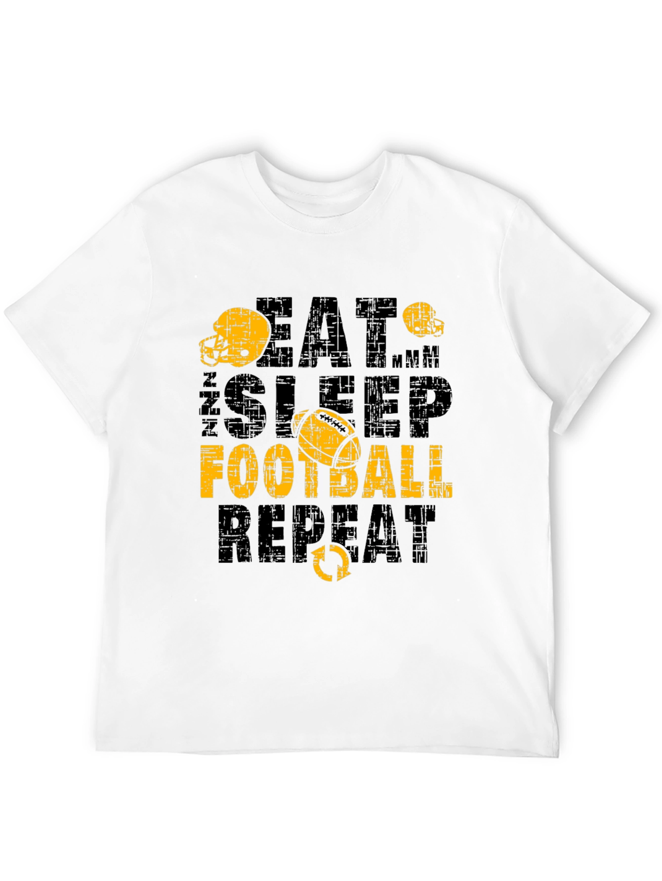 Eat Sleep Football Repeat Mens T-Shirt