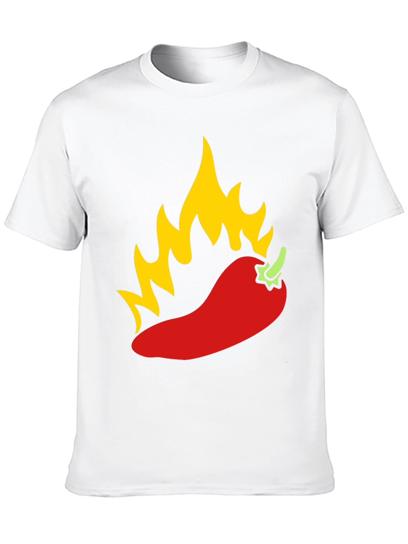 Fiery Chili Pepper Graphic Tee - Black Cotton T-Shirt