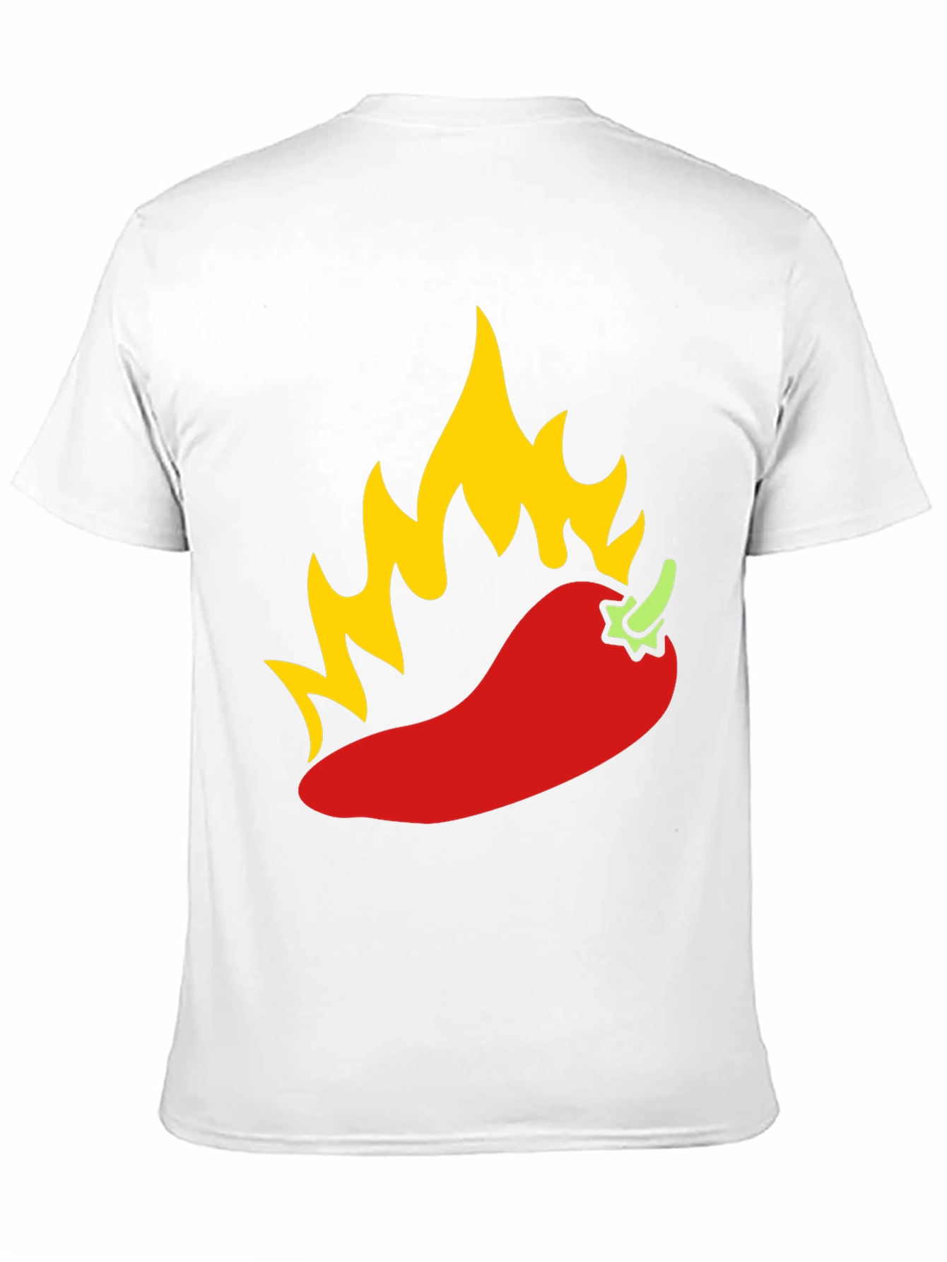 Fiery Chili Pepper Graphic Tee - Black Cotton T-Shirt