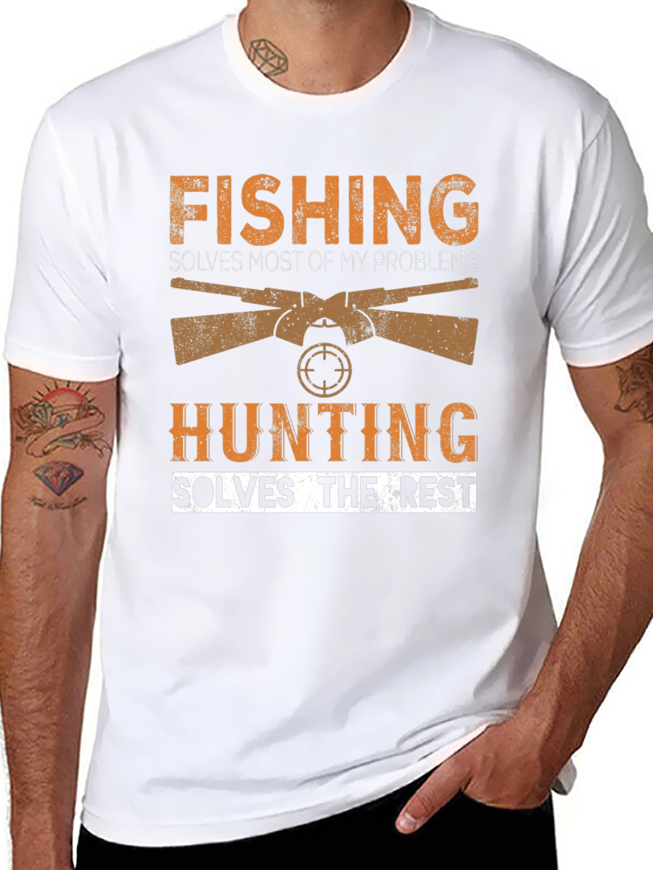 Fishing & Hunting Graphic Tee - Problem Solver
