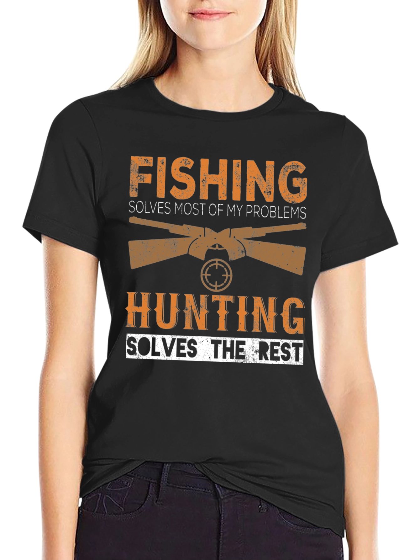 Fishing & Hunting Graphic Tee - Problem Solver