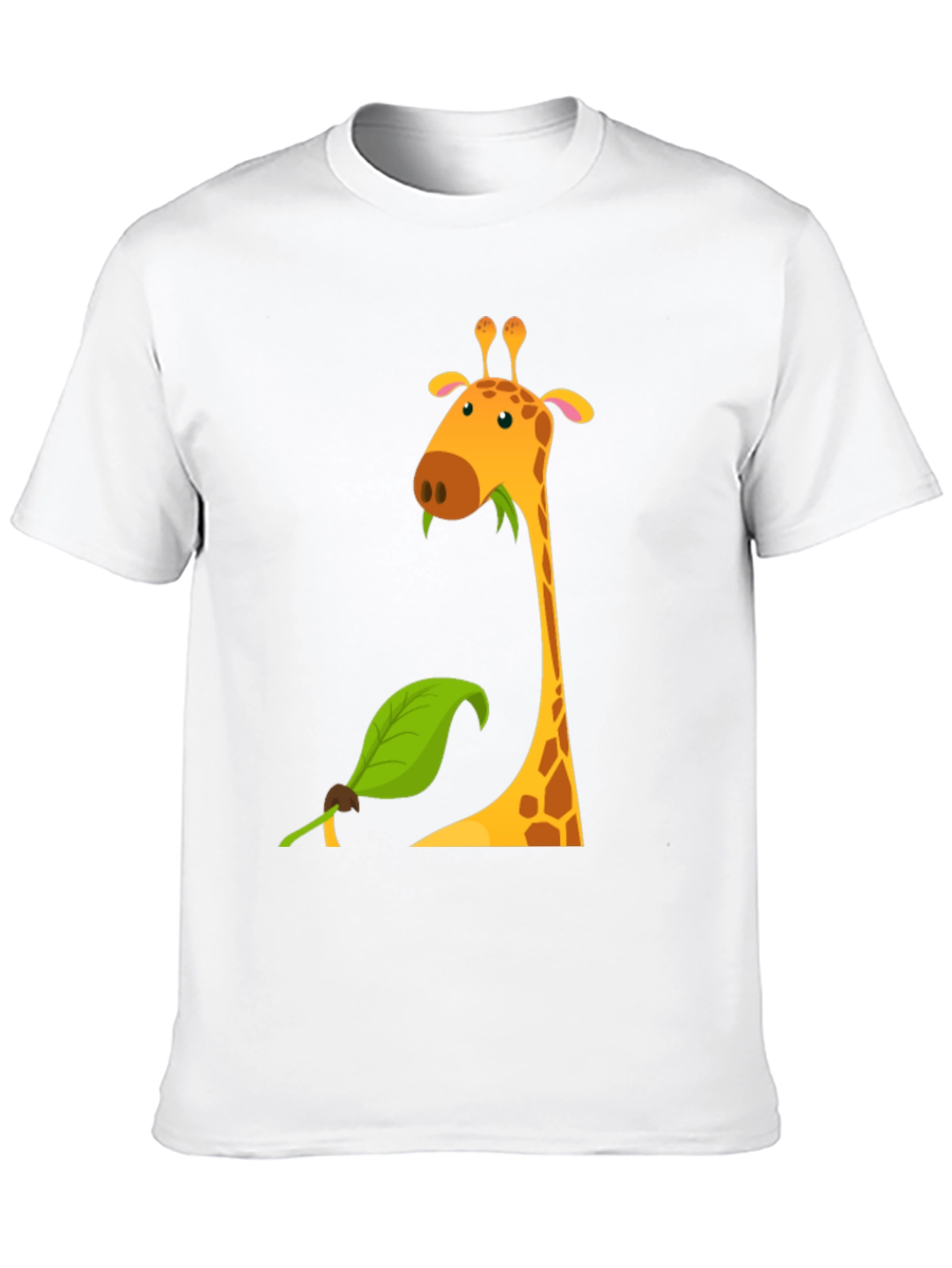 Giraffe Graphic Tee - Black Cotton Blend