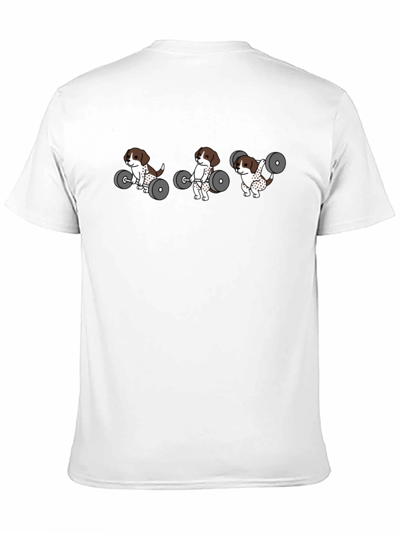 Weightlifting Dog Graphic Tee - Black Cotton T-Shirt