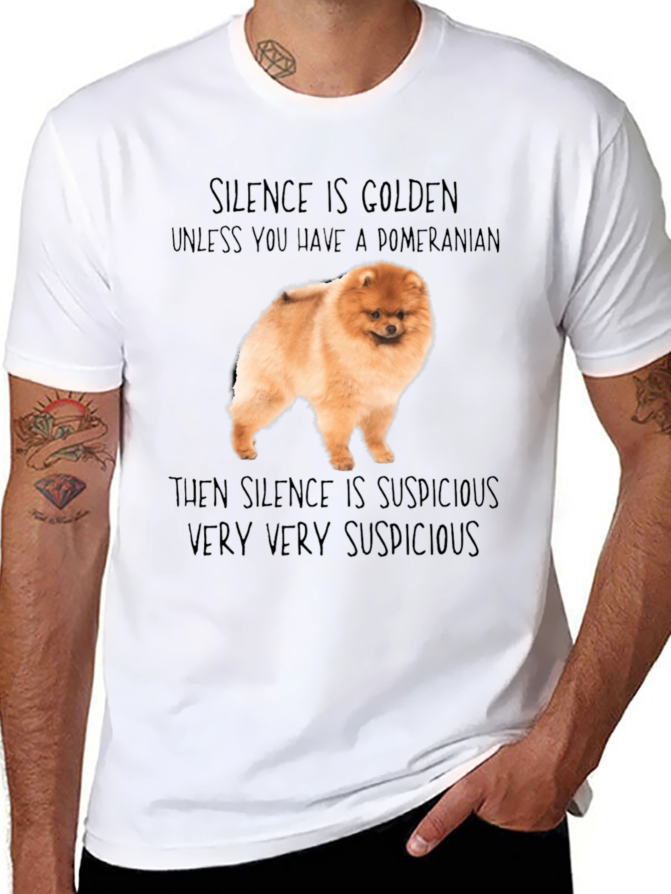 Pomeranian Dog T-Shirt - Silence is Golden