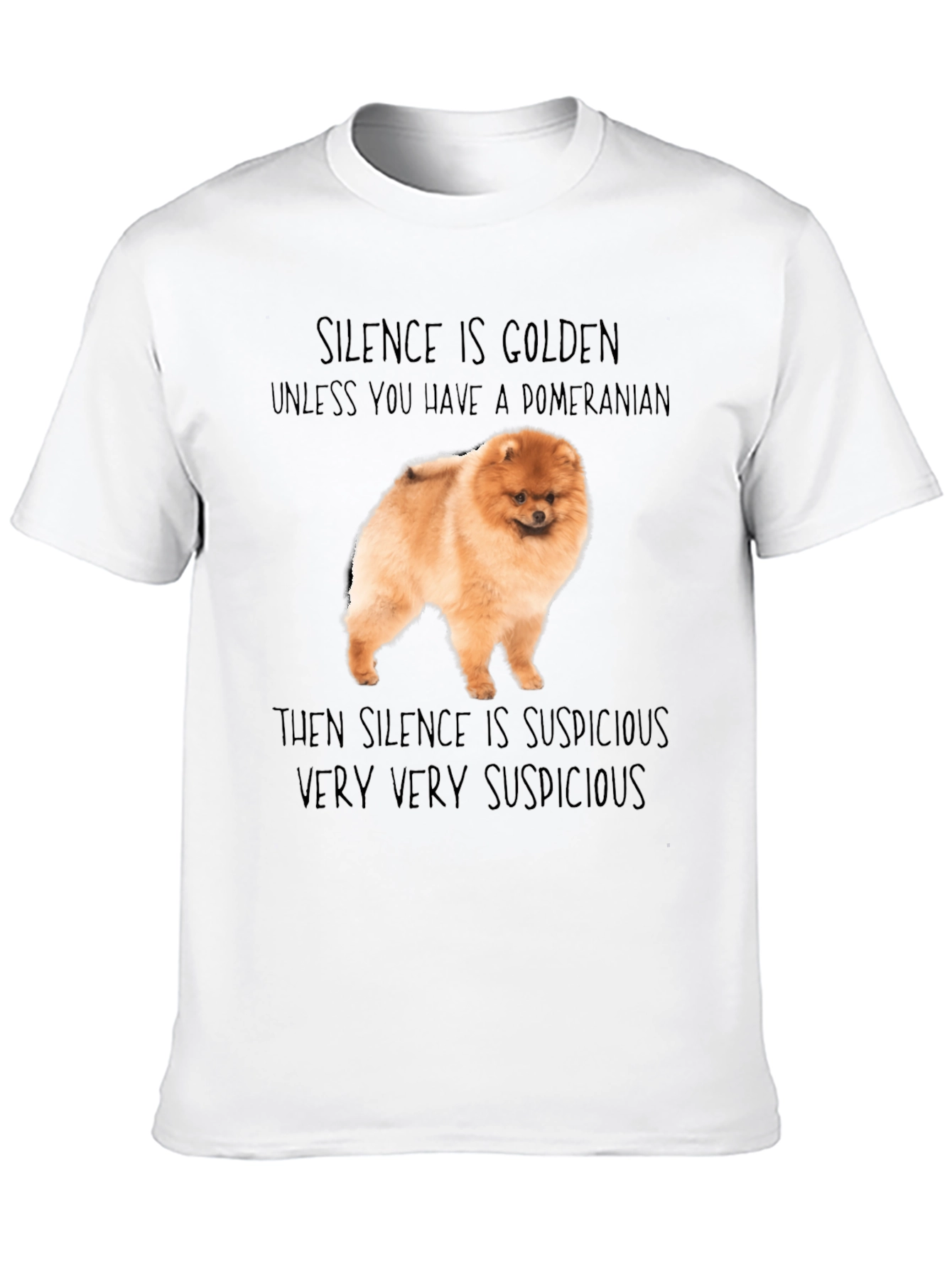 Pomeranian Dog T-Shirt - Silence is Golden