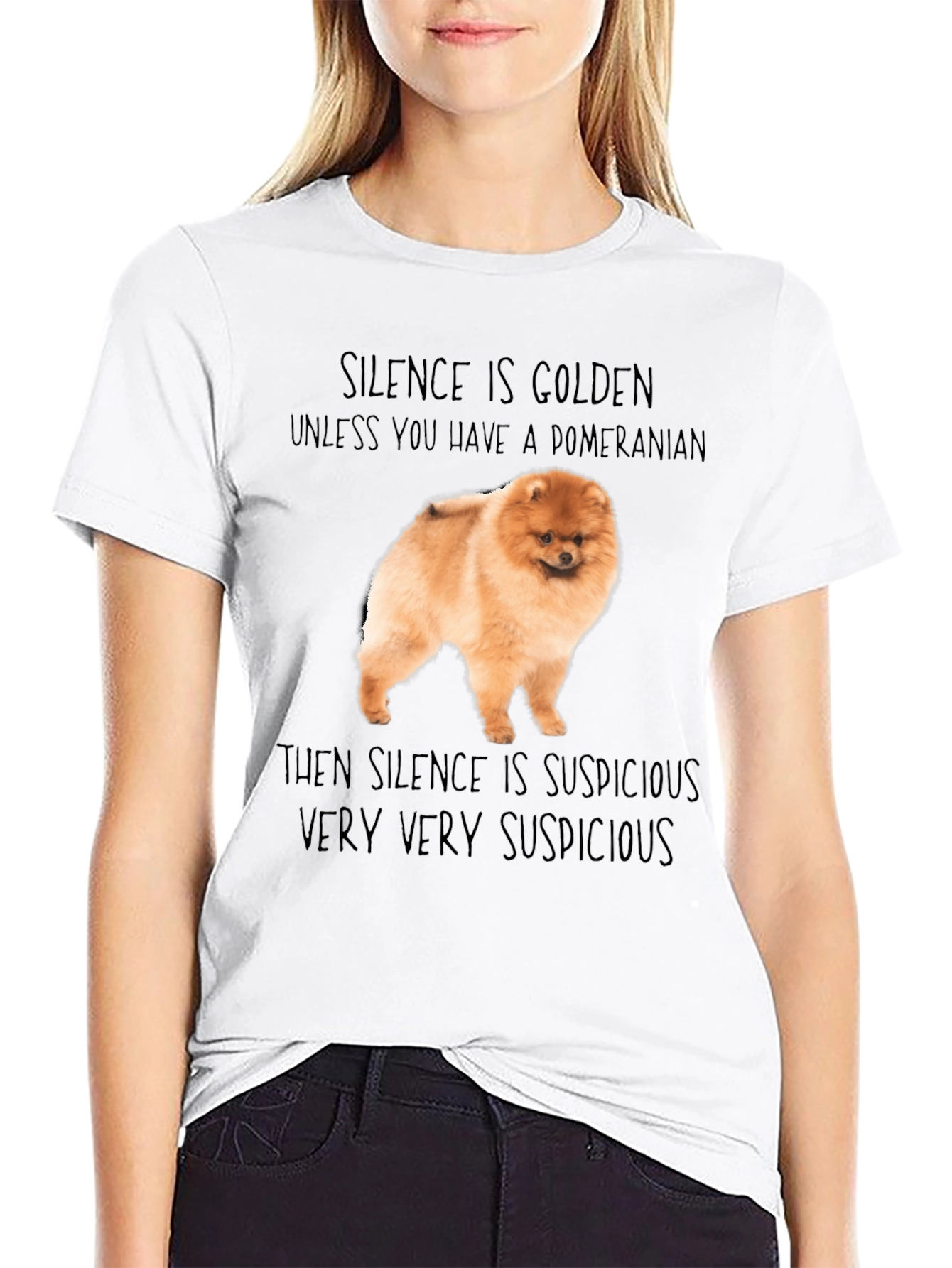 Pomeranian Dog T-Shirt - Silence is Golden