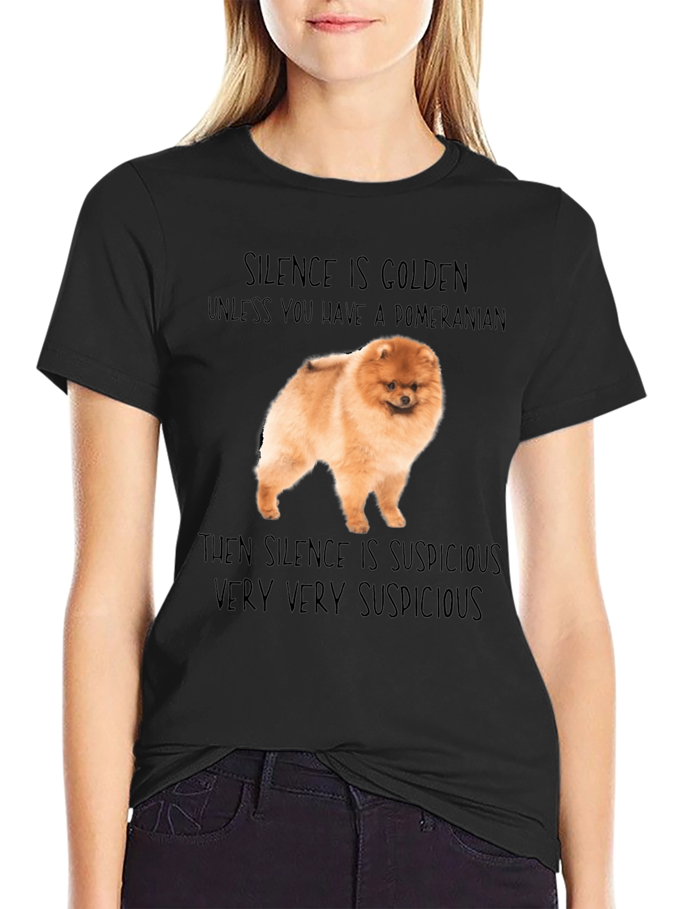 Pomeranian Dog T-Shirt - Silence is Golden