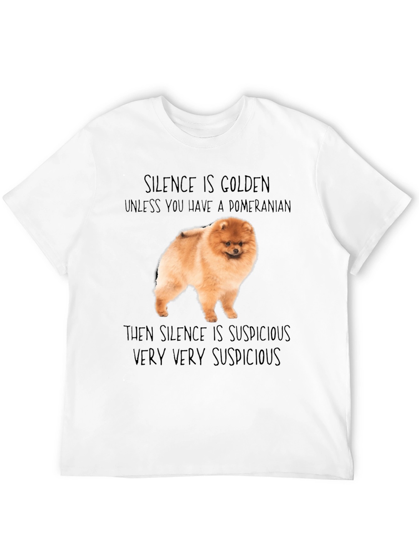 Pomeranian Dog T-Shirt - Silence is Golden