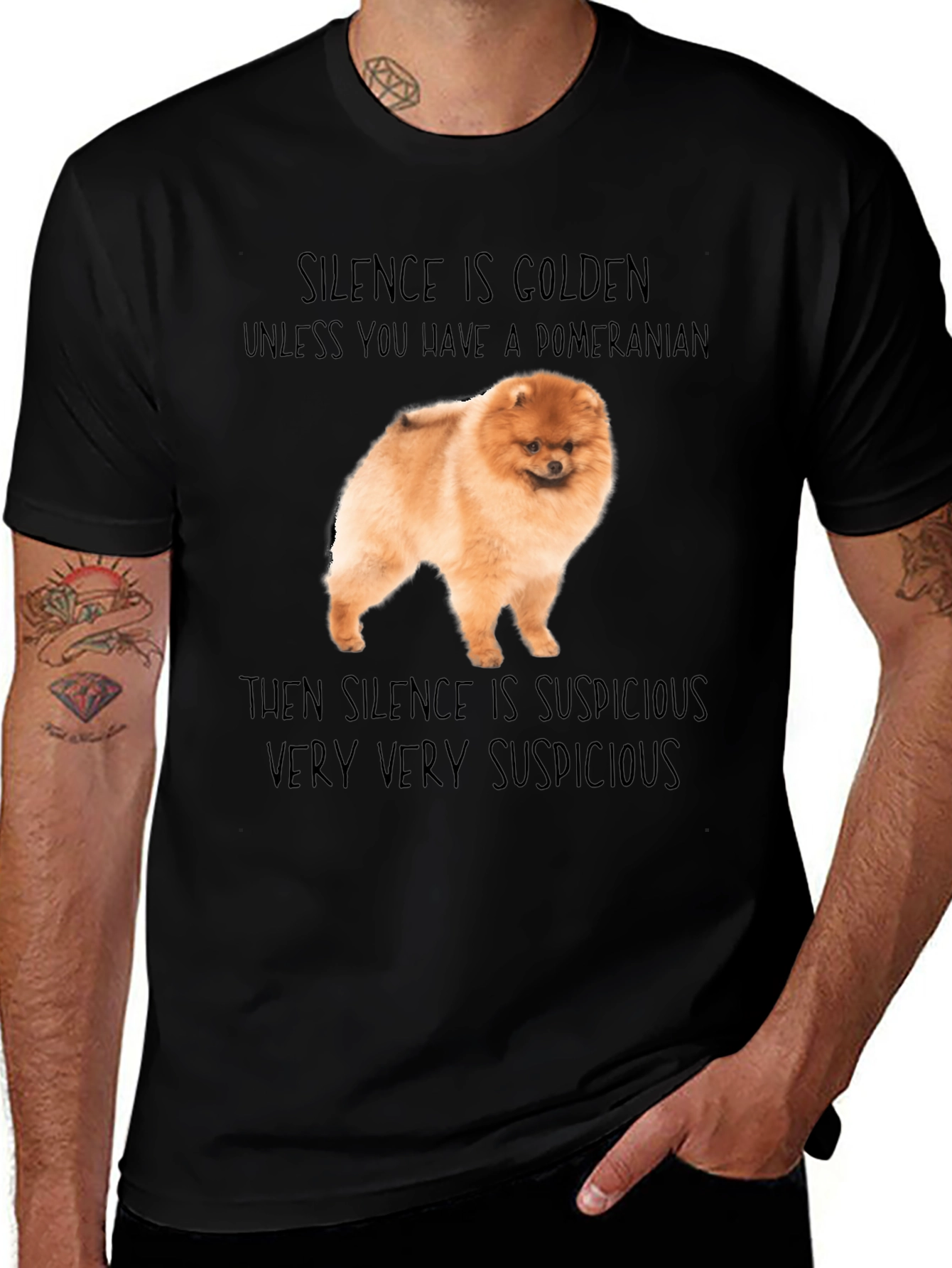 Pomeranian Dog T-Shirt - Silence is Golden